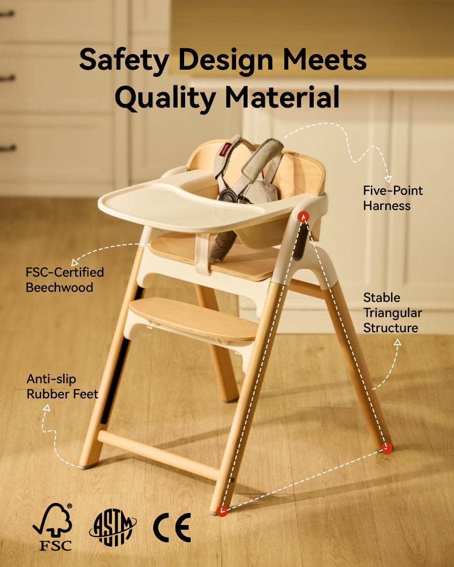 Momcozy DinerPal High Chair and Soft Cushion