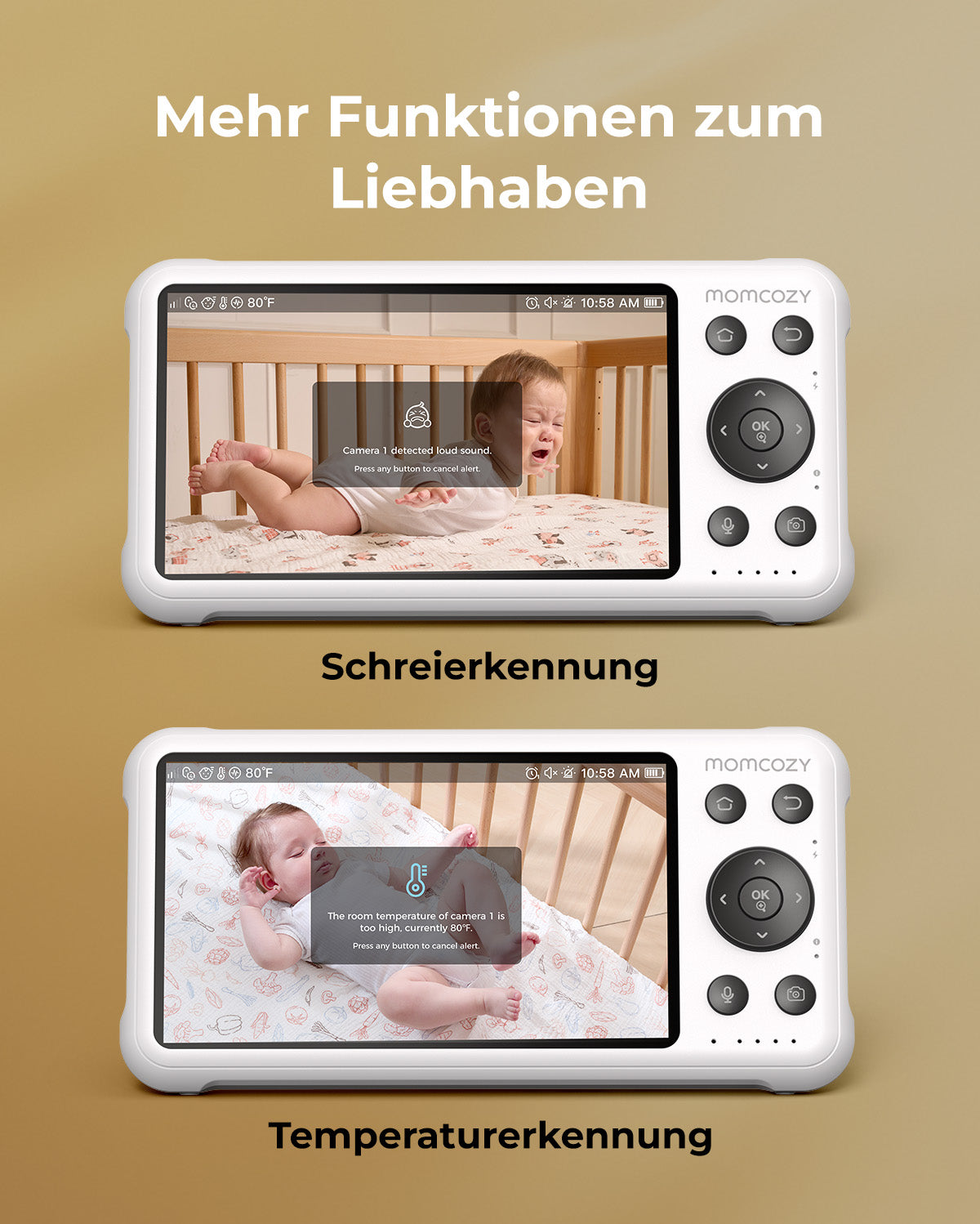 Momcozy 5-Zoll Dual-Mode Intelligentes Babyphone-BM04