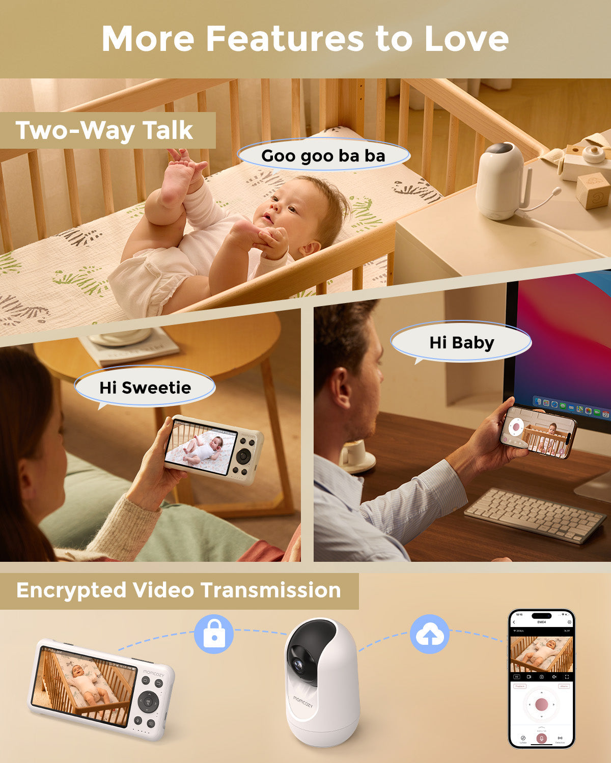 1080p Full HD Camera for Video Baby Monitor BM04