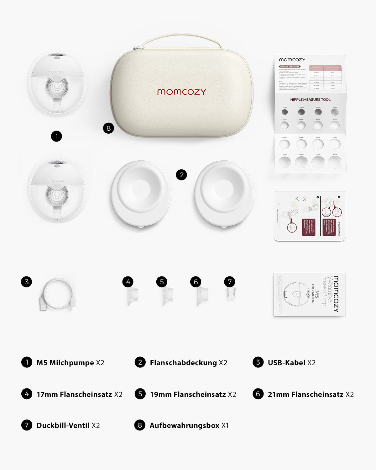All-in-One M5 Tragbare Milchpumpe - Schmerzfrei pumpen