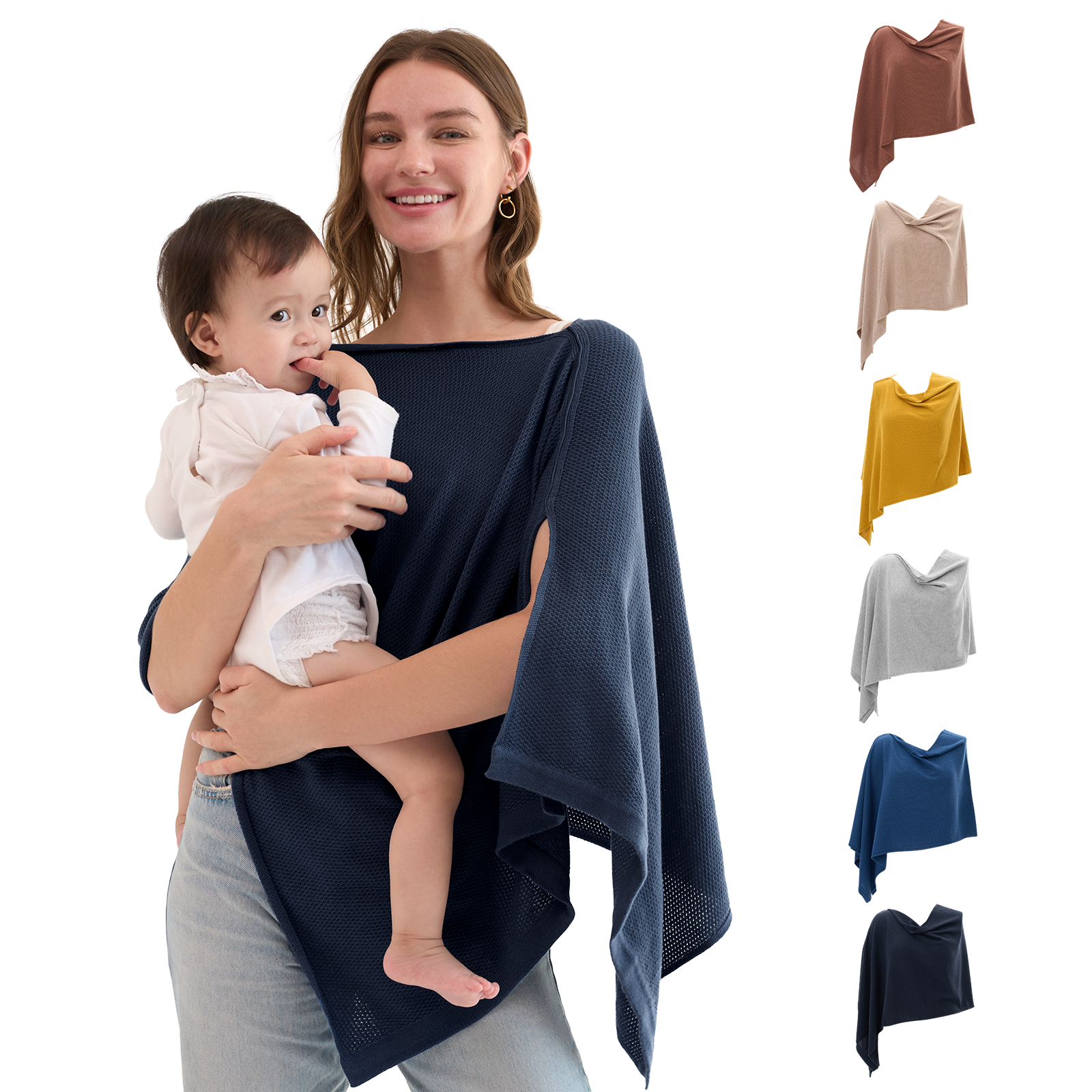 Momcozy Stilldecke - Weicher, atmungsaktiver, vielseitig einsetzbarer Poncho