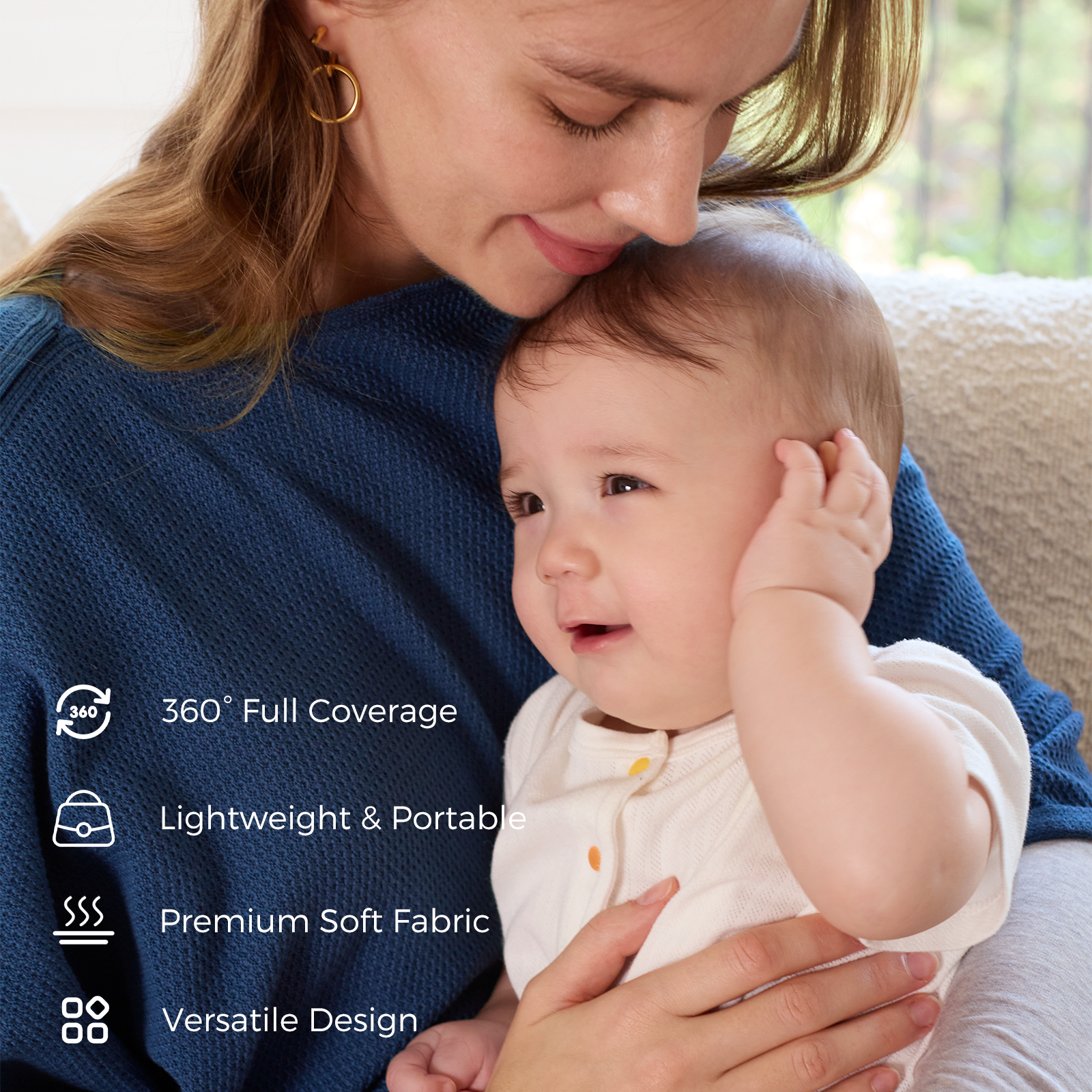 Momcozy Stilldecke - Weicher, atmungsaktiver, vielseitig einsetzbarer Poncho