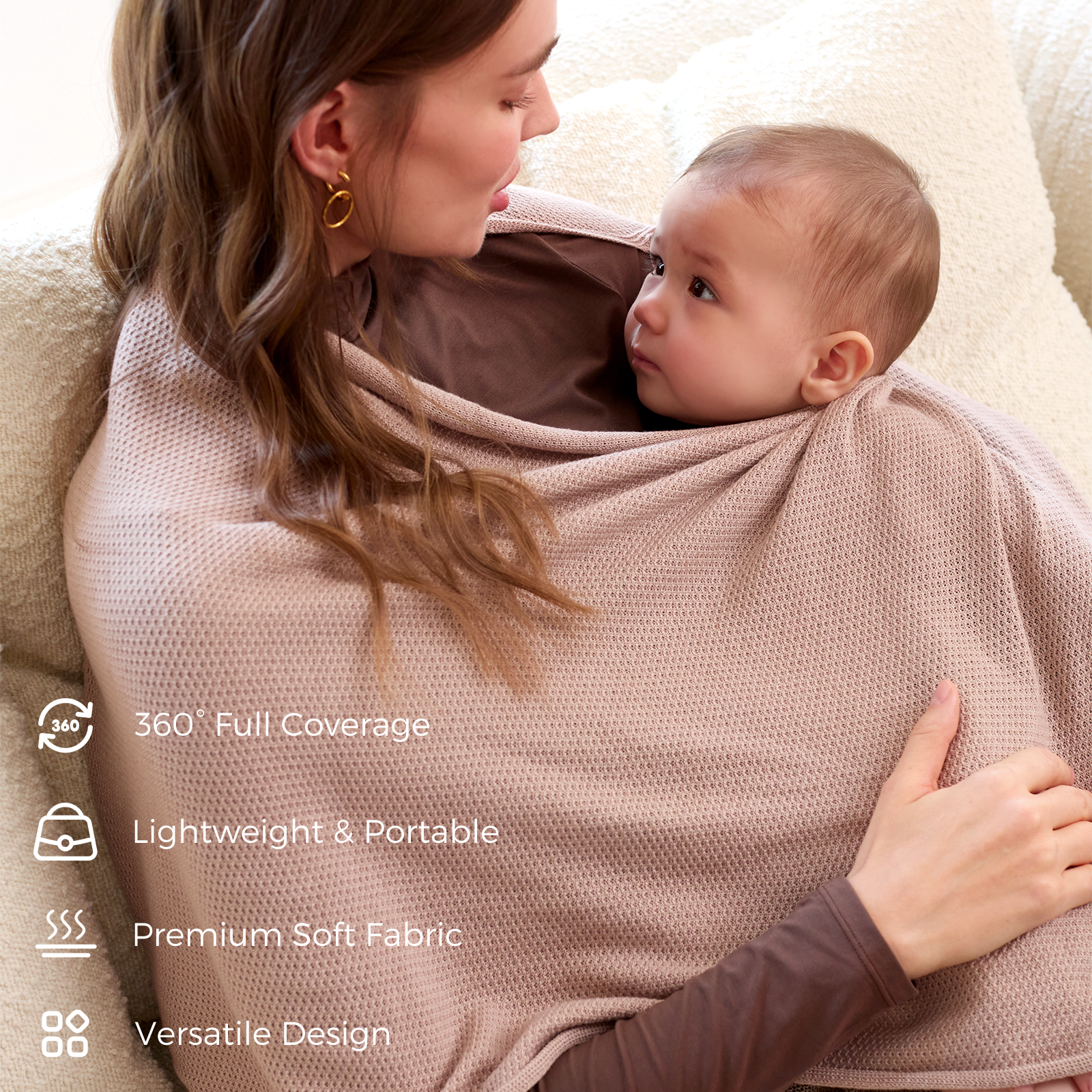 Momcozy Stilldecke - Weicher, atmungsaktiver, vielseitig einsetzbarer Poncho