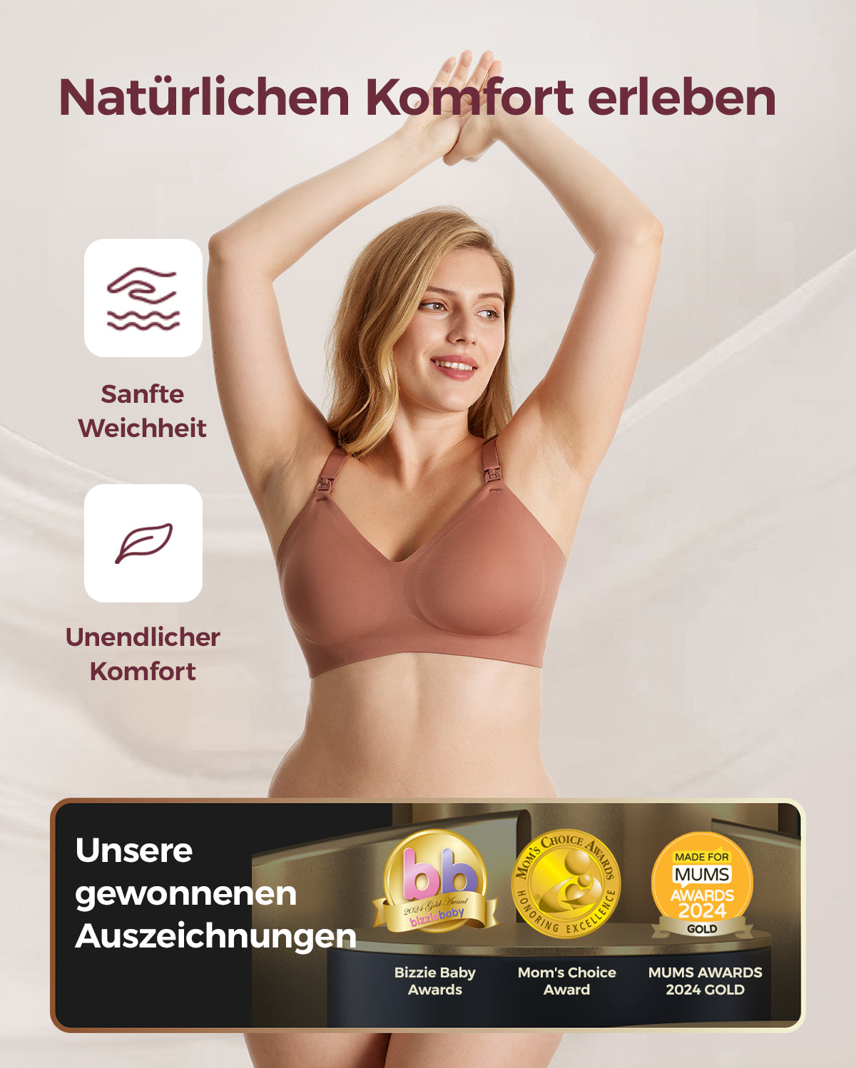 SMOOTH- Ultra weich & Omni Mutterschafts-BH zum Stillen-YN21