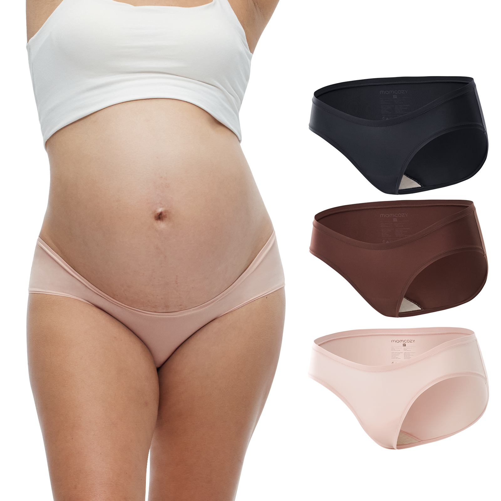 Momcozy SkinHug Mask-Feel Maternity Underwear - 3 Pack