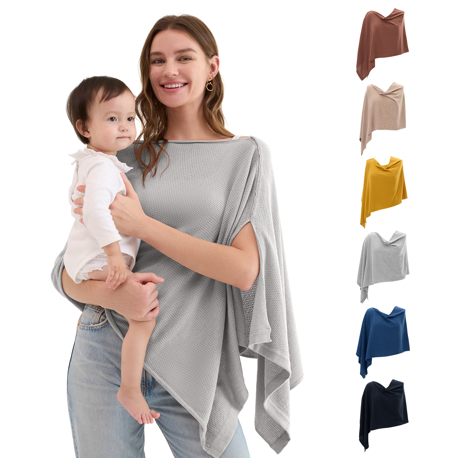 Momcozy Stilldecke - Weicher, atmungsaktiver, vielseitig einsetzbarer Poncho