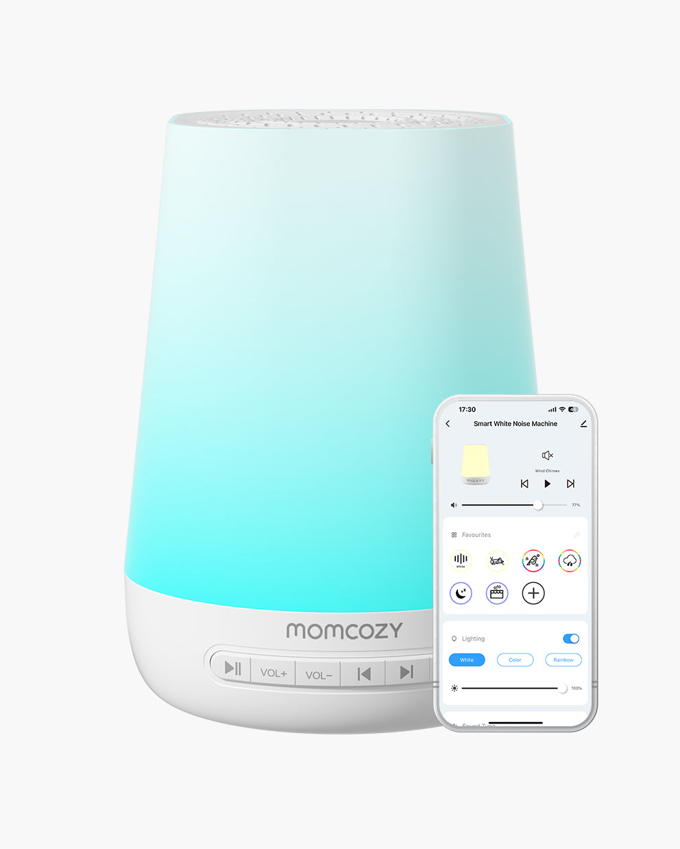 Intelligente Baby Sound Maschine - App Fernbedienung