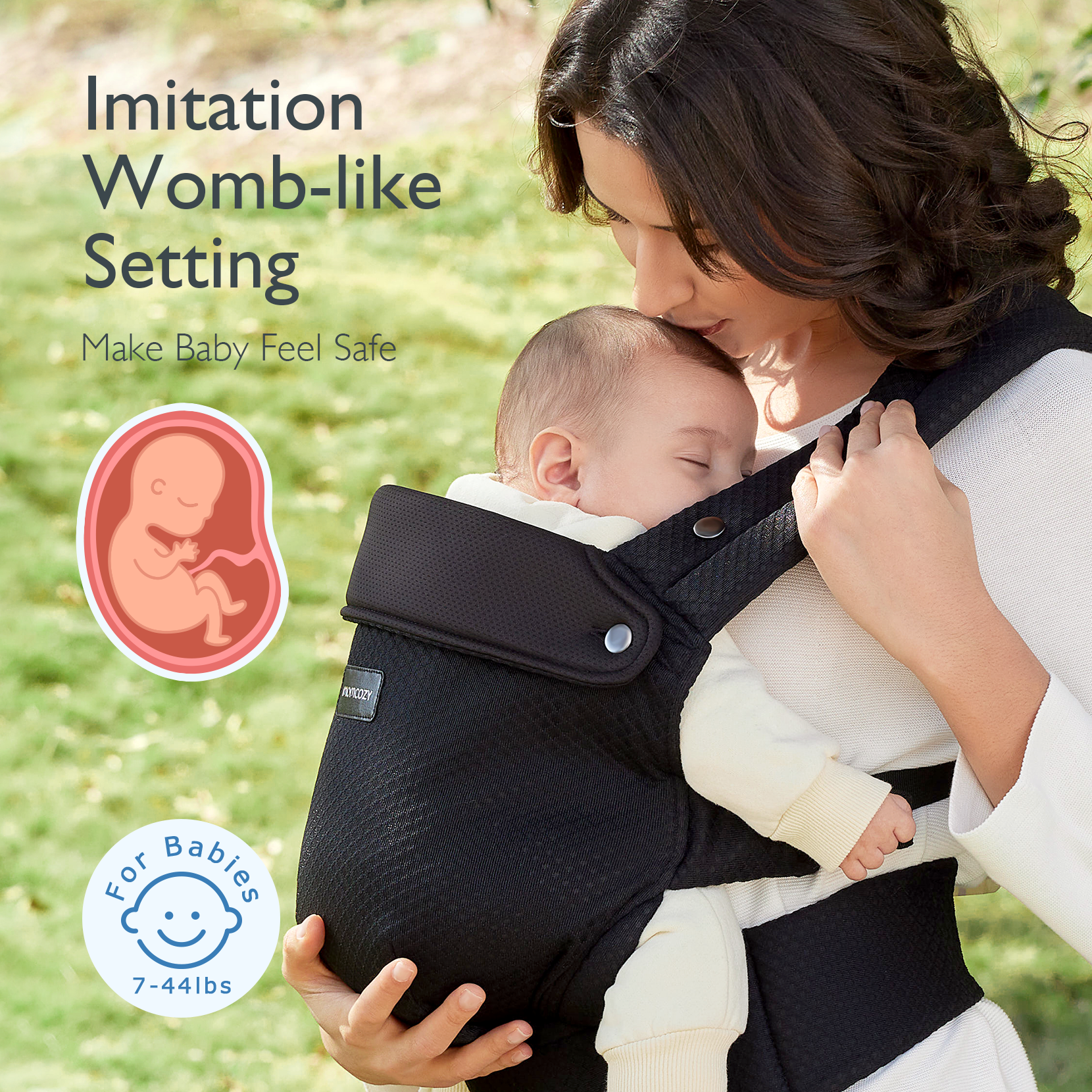 Momcozy PureHug Baby Carrier - Black