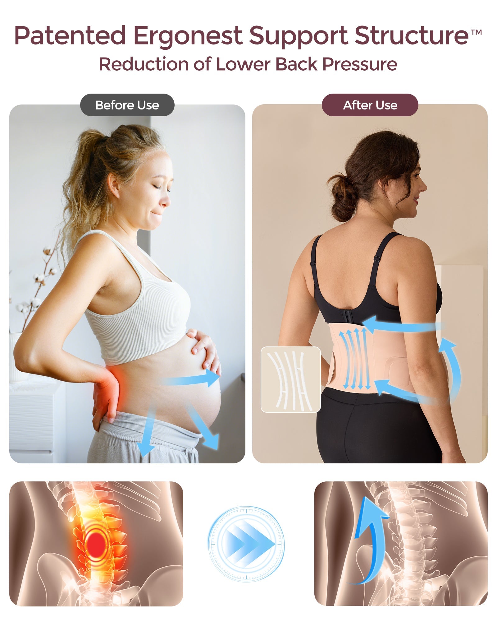Pregnancy Comfort Bundle: Ergonest Belly Band and Huggable Body Pillow