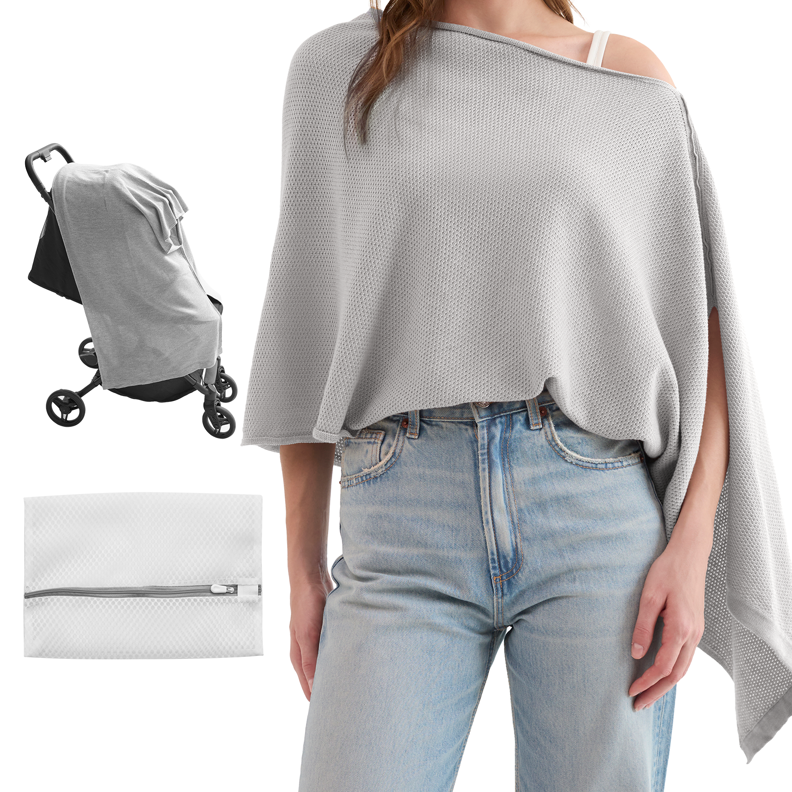 Momcozy Stilldecke - Weicher, atmungsaktiver, vielseitig einsetzbarer Poncho