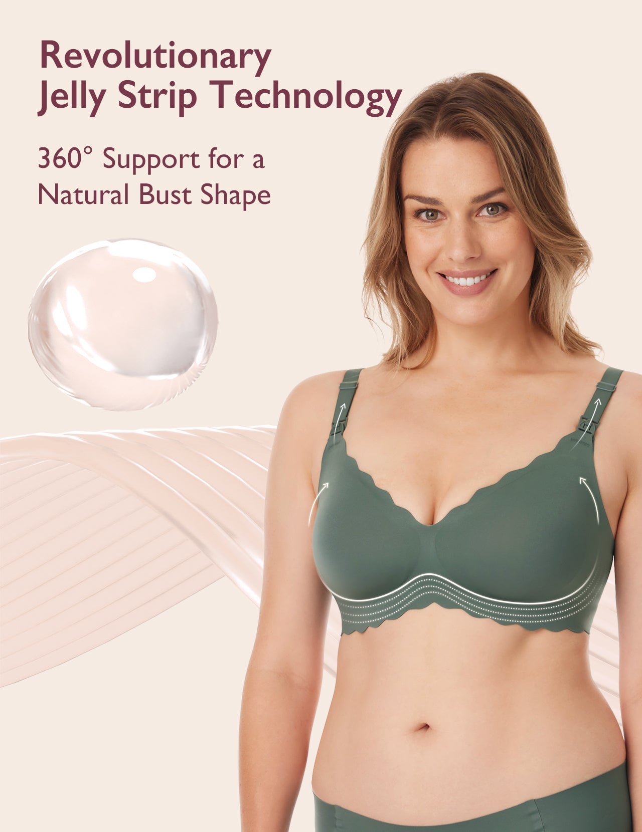 Jelly Strip - Nahtloser floraler Push-up Still-BH -YN46 1.0