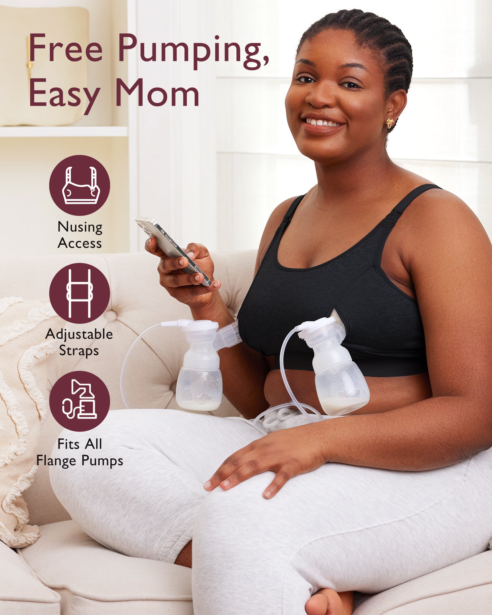 Original Hands-Free Pumping Bra | New Color