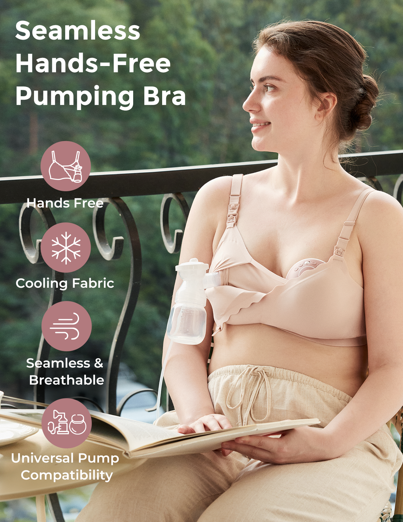 Momcozy Cooling Hands-Free Nursing & Pump Bra