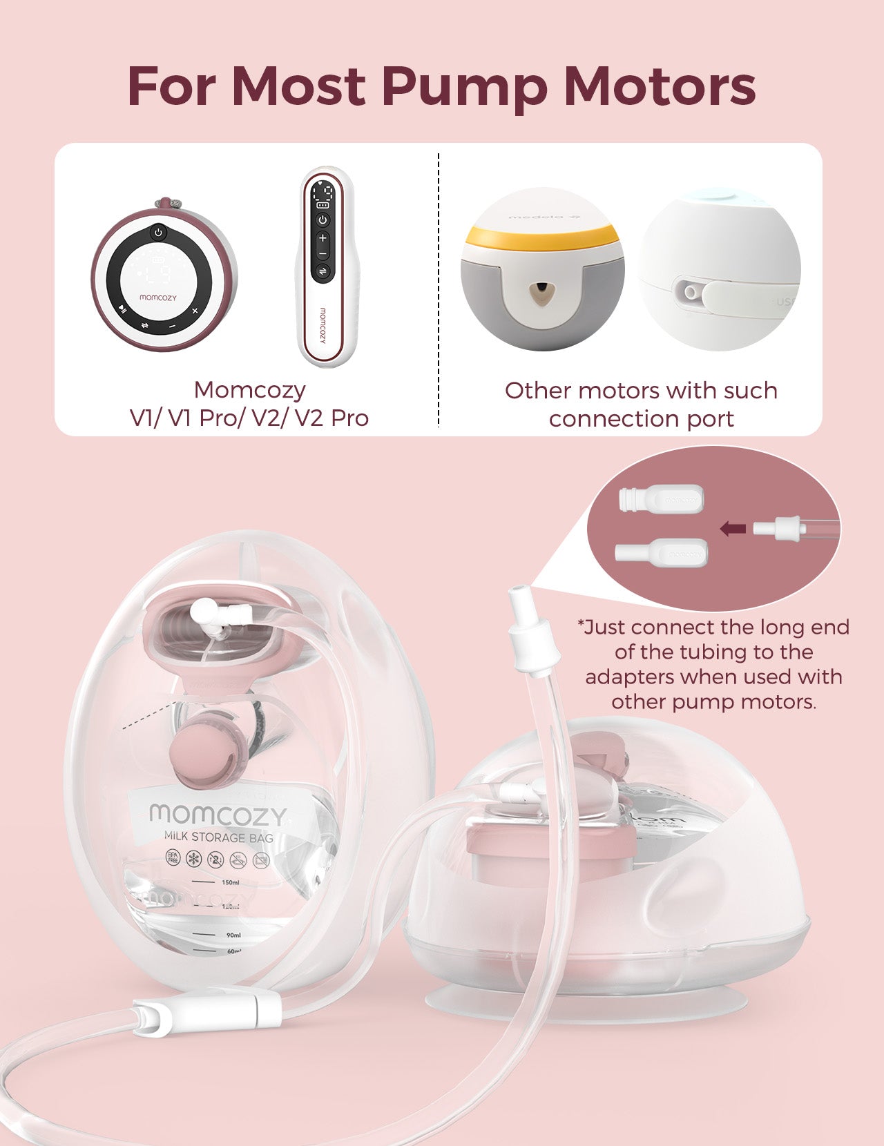 Momcozy Tragbare Milchsammelbecher - für Momcozy V1/V2 & die meisten elektrischen Milchpumpen
