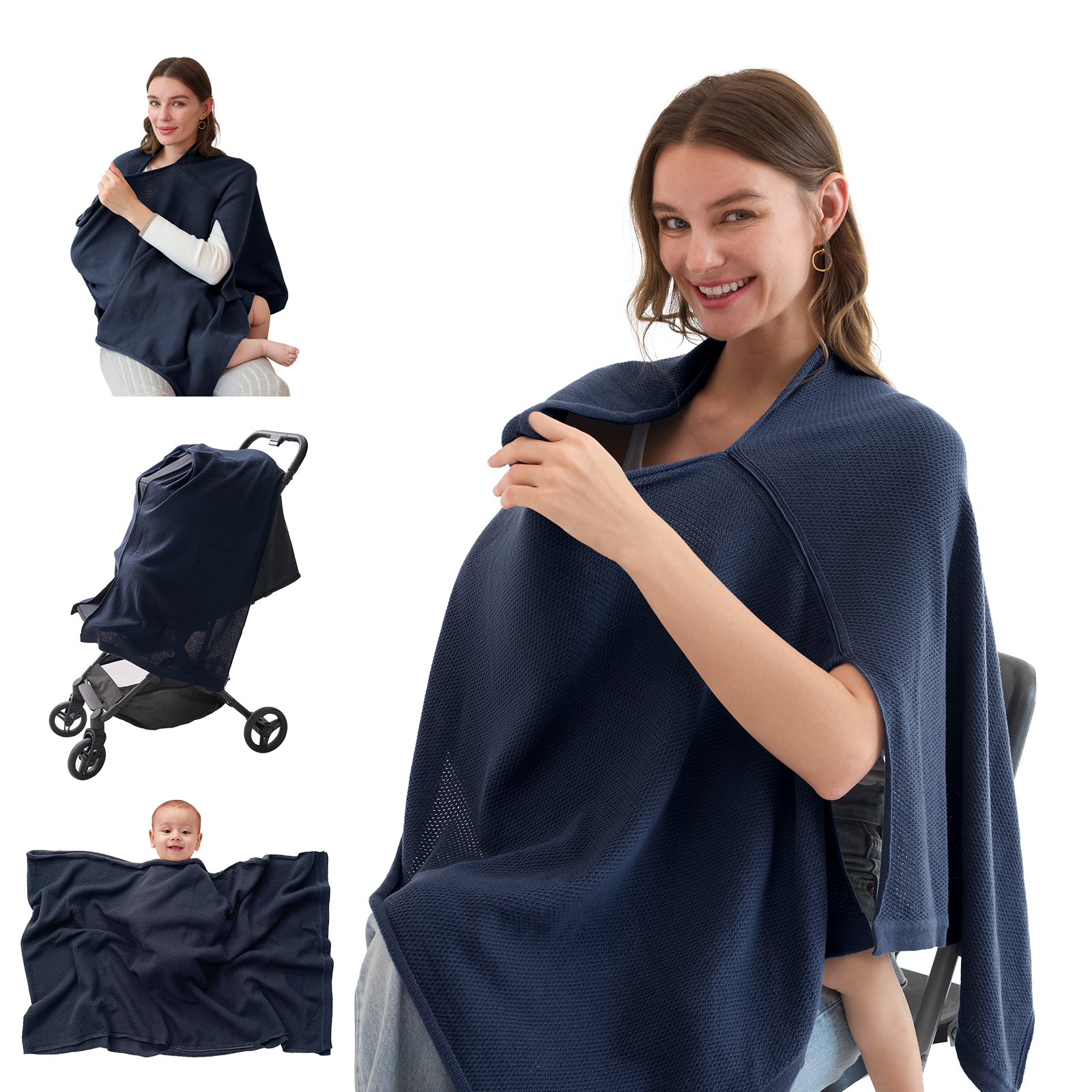 Momcozy Stilldecke - Weicher, atmungsaktiver, vielseitig einsetzbarer Poncho