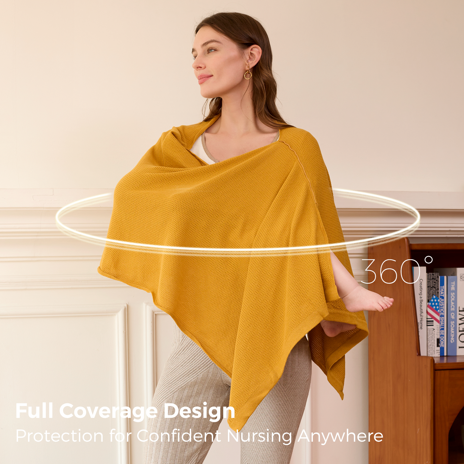 Momcozy Stilldecke - Weicher, atmungsaktiver, vielseitig einsetzbarer Poncho