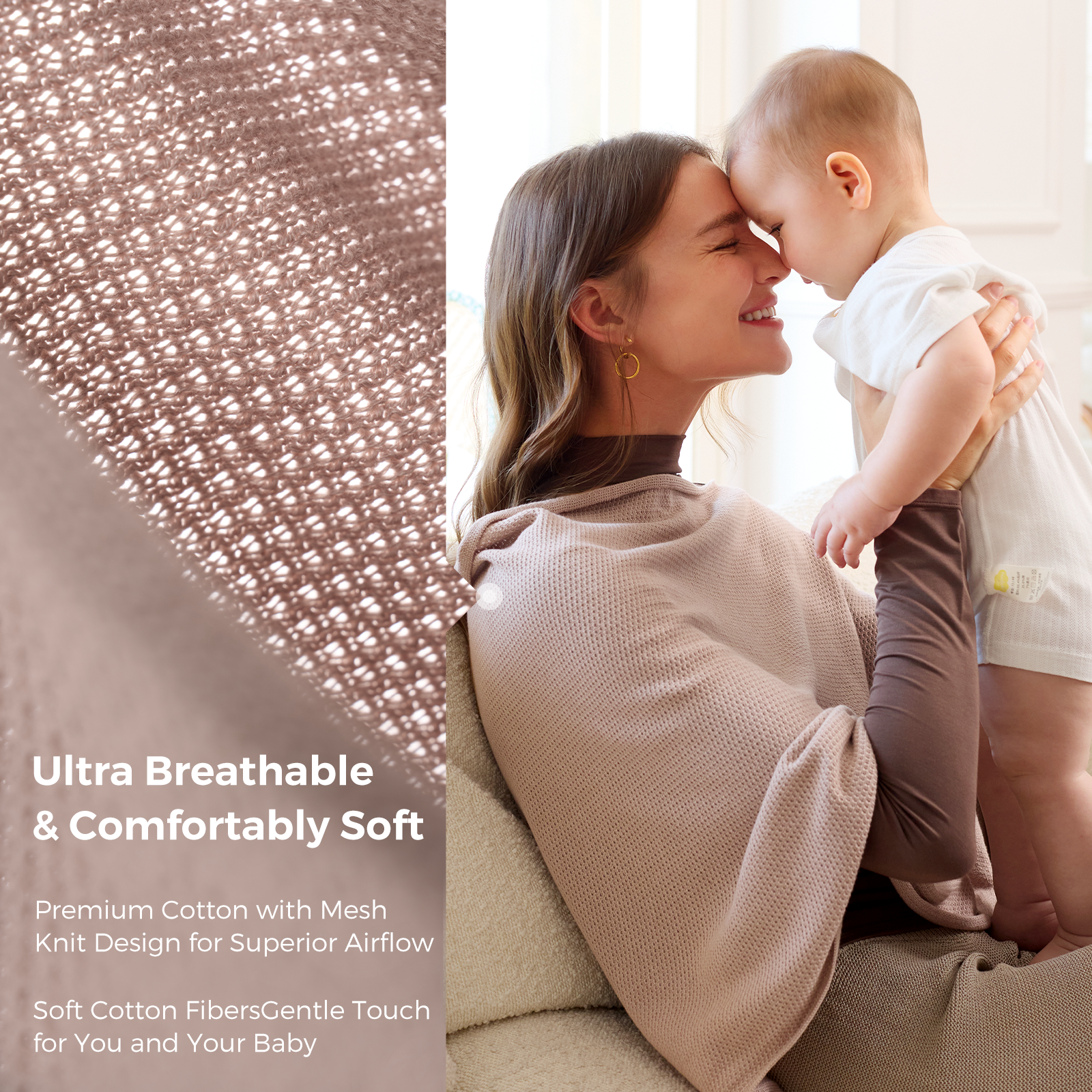 Momcozy Stilldecke - Weicher, atmungsaktiver, vielseitig einsetzbarer Poncho