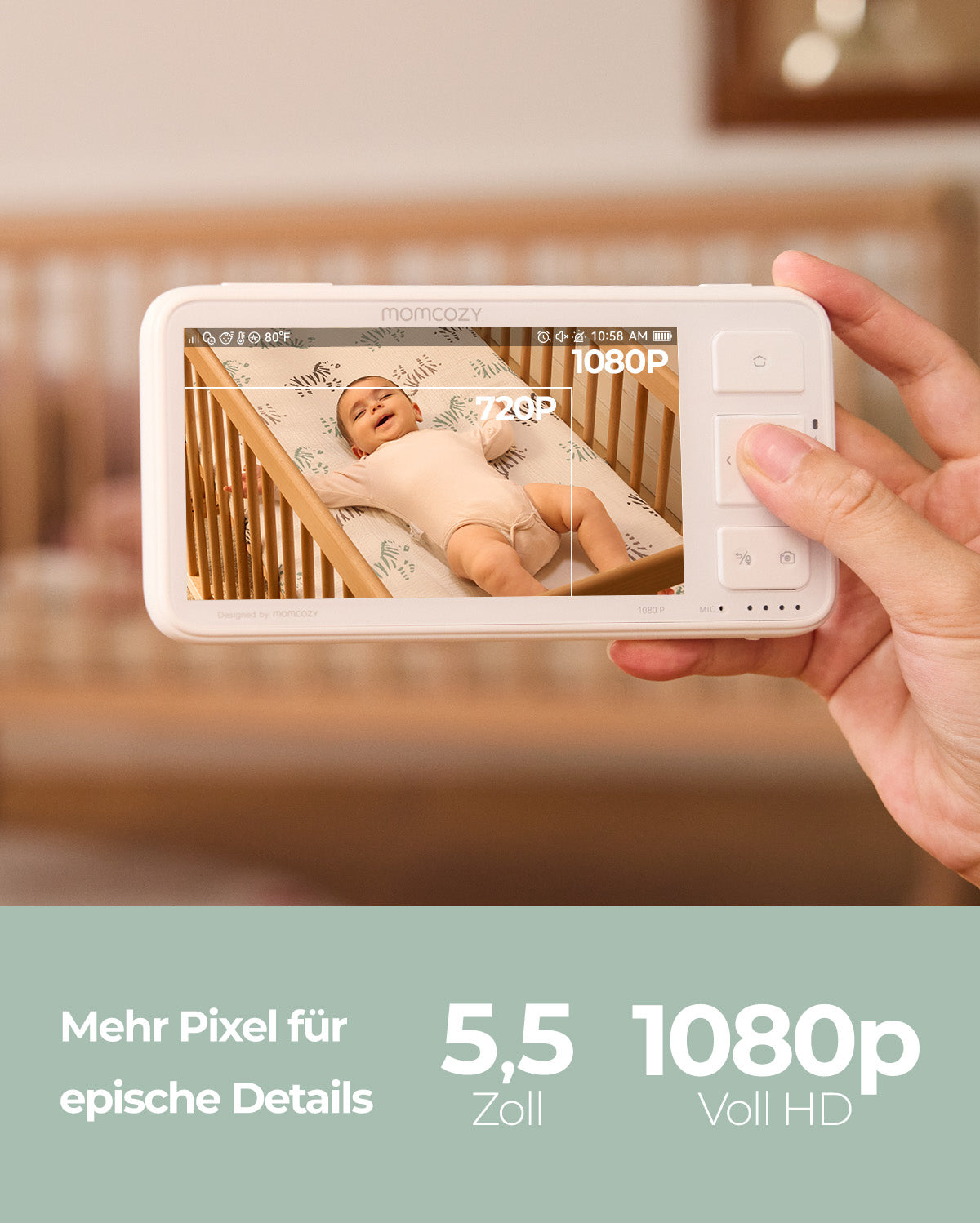 Momcozy 5,5'' Voll HD Video Babyphone - BM03