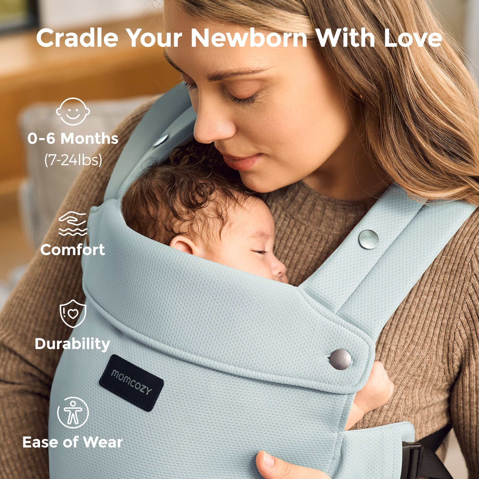 Momcozy WeeSnug Babytrage für Neugeborene