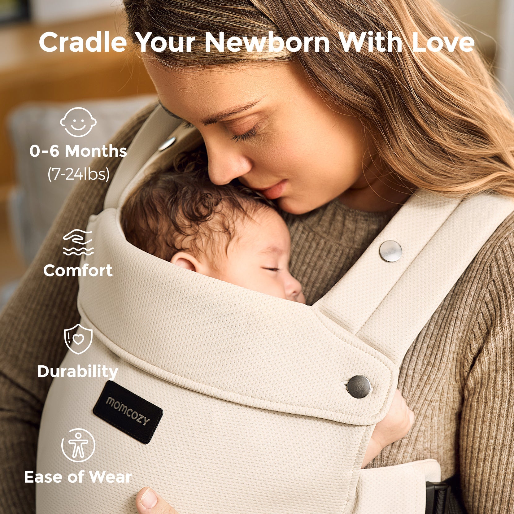 Momcozy WeeSnug Babytrage für Neugeborene