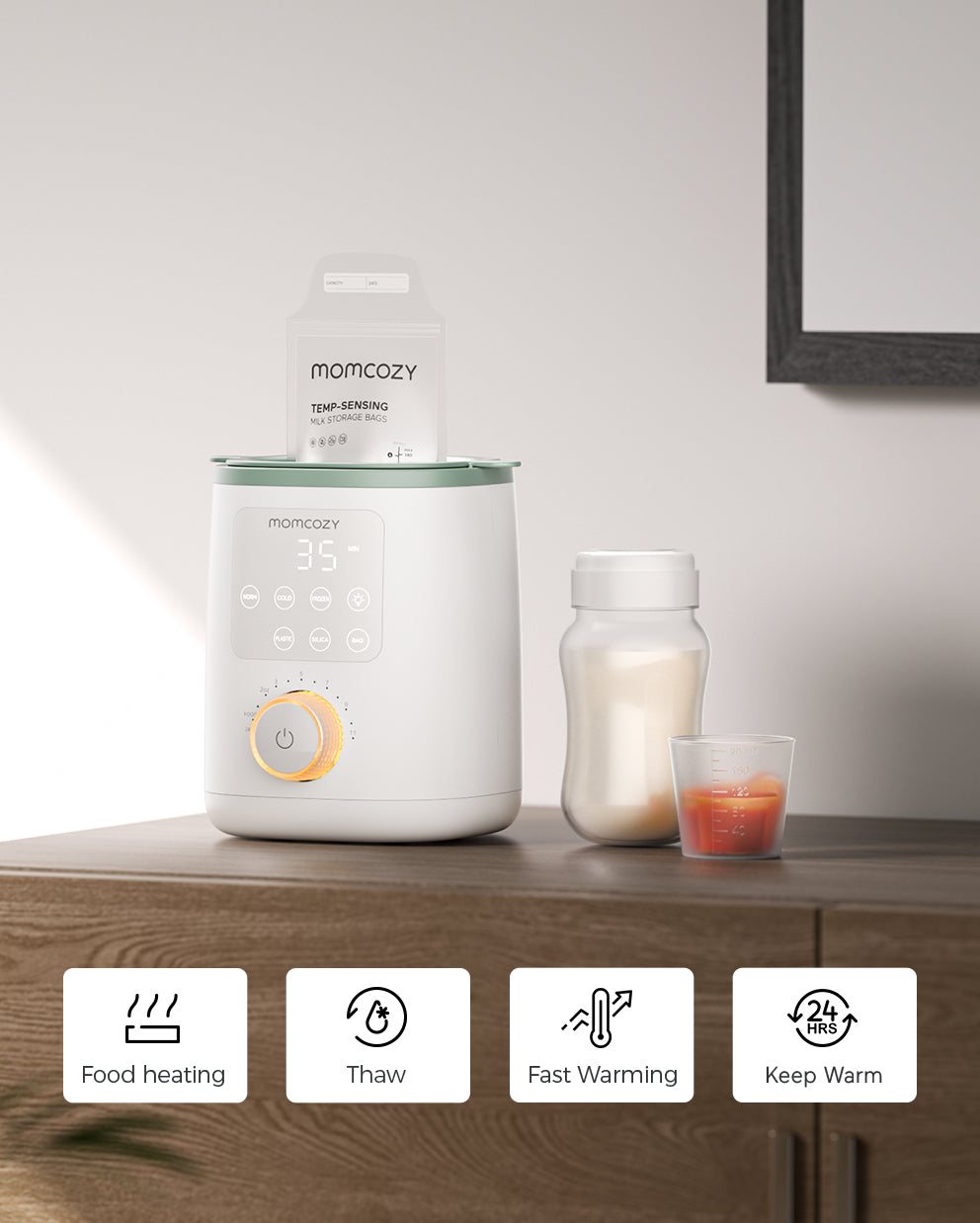 Nutri Smart Babyflaschenwärmer und Muttermilch-Aufbewahrungsbeutel