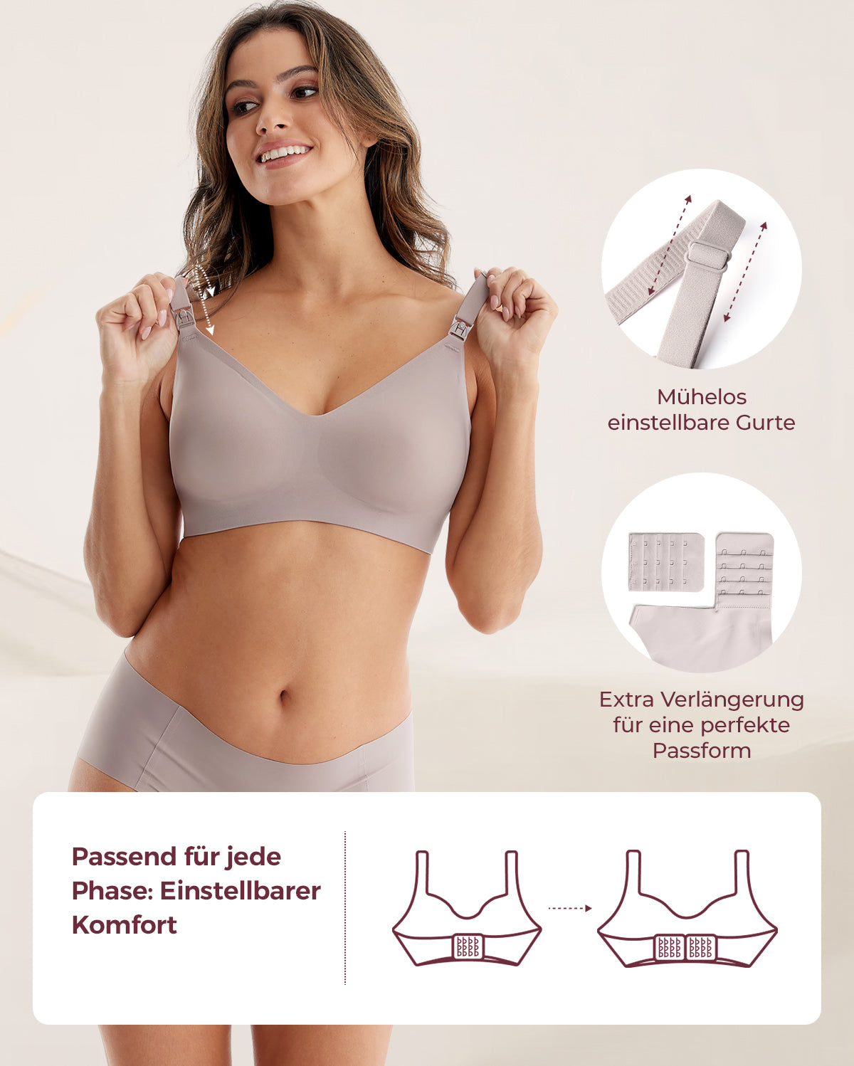 SMOOTH- Ultra weich & Omni Mutterschafts-BH zum Stillen-YN21