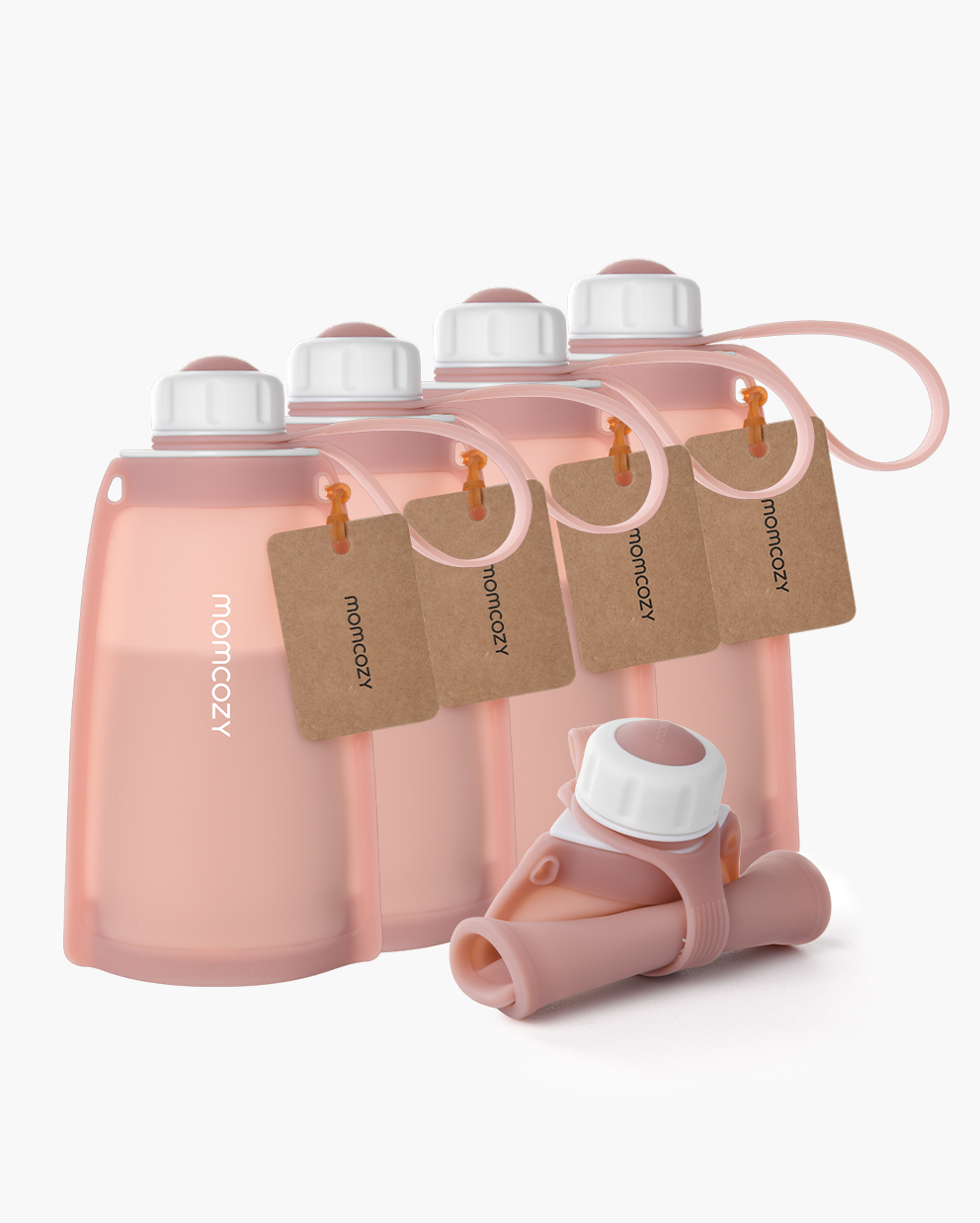 Wiederverwendbare Silikon Aufbewahrungsbeutel für Muttermilch 5 Stück