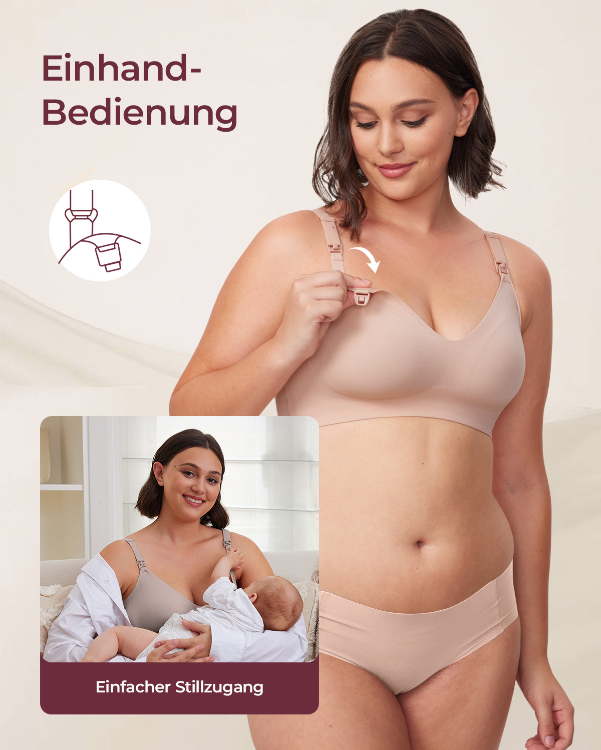 SMOOTH- Ultra weich & Omni Mutterschafts-BH zum Stillen-YN21