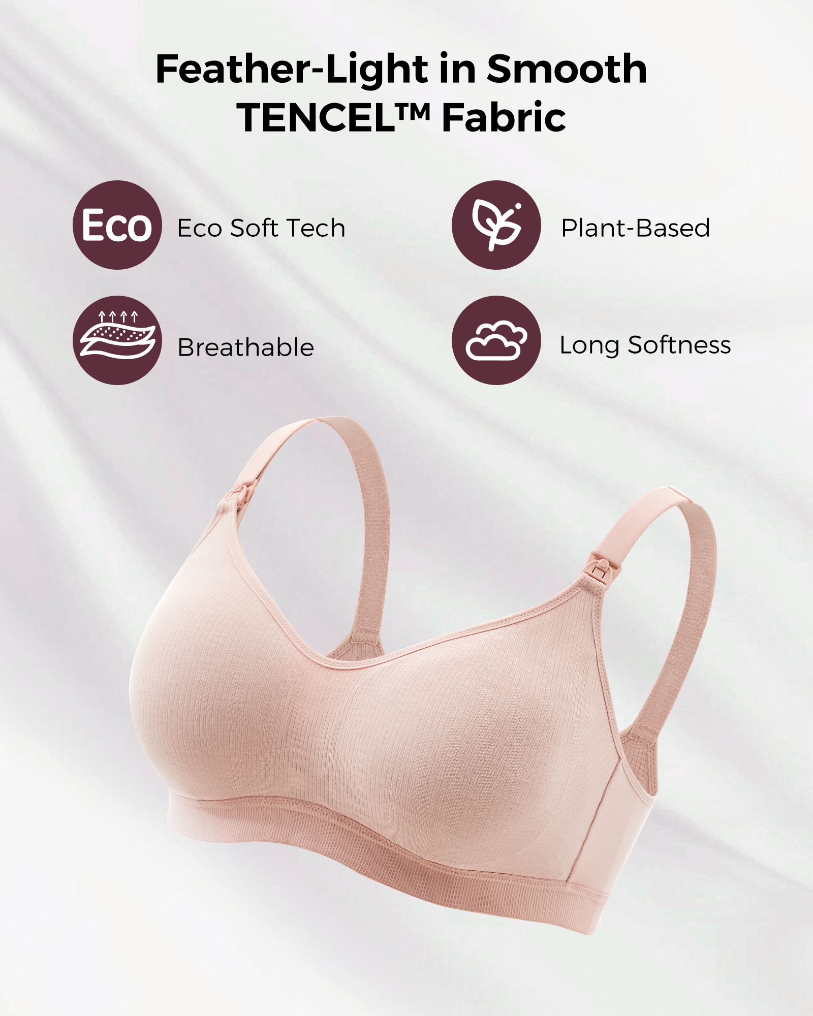 Momcozy Tencel™ Fabric Seamless Breast Pump Bra
