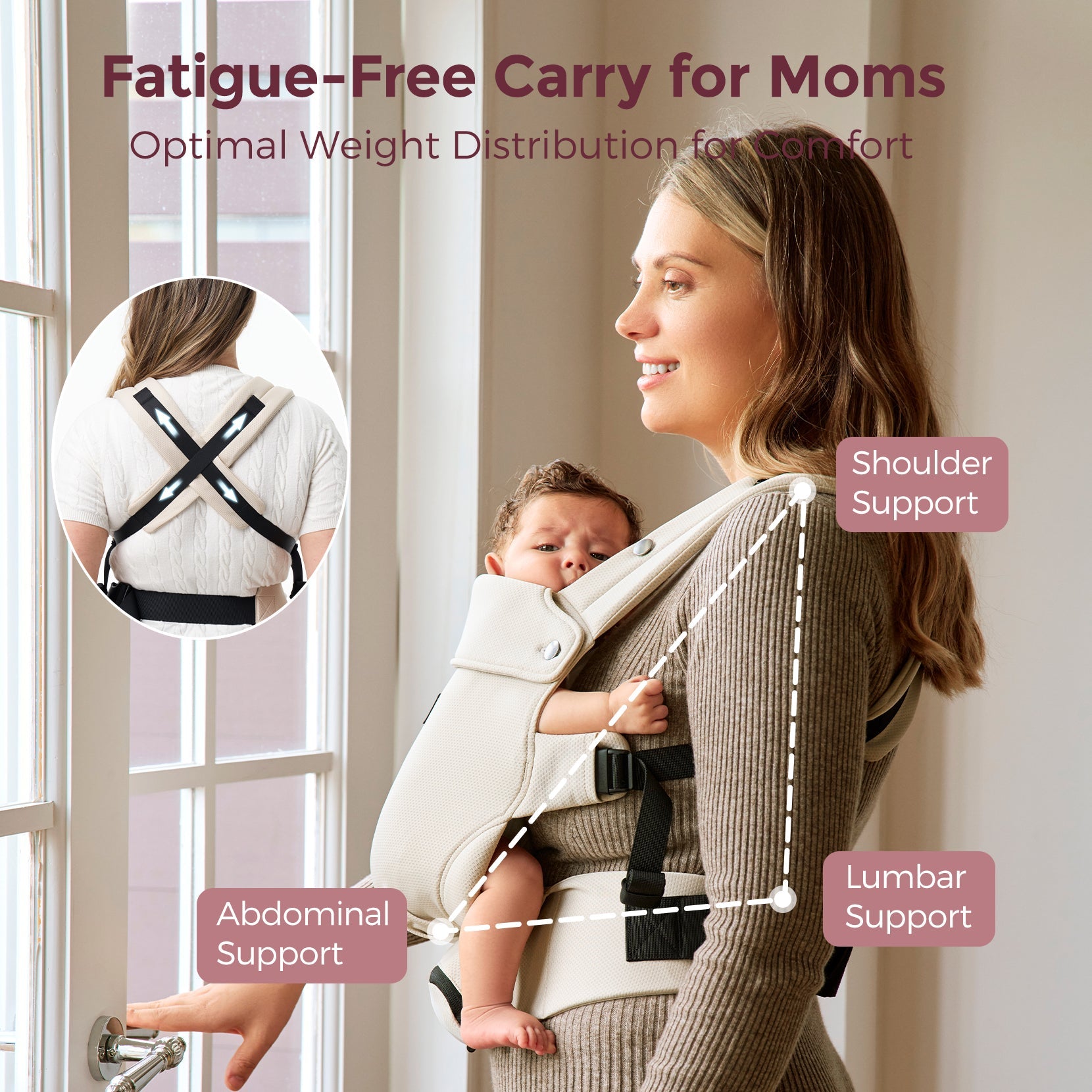 Momcozy WeeSnug Babytrage für Neugeborene