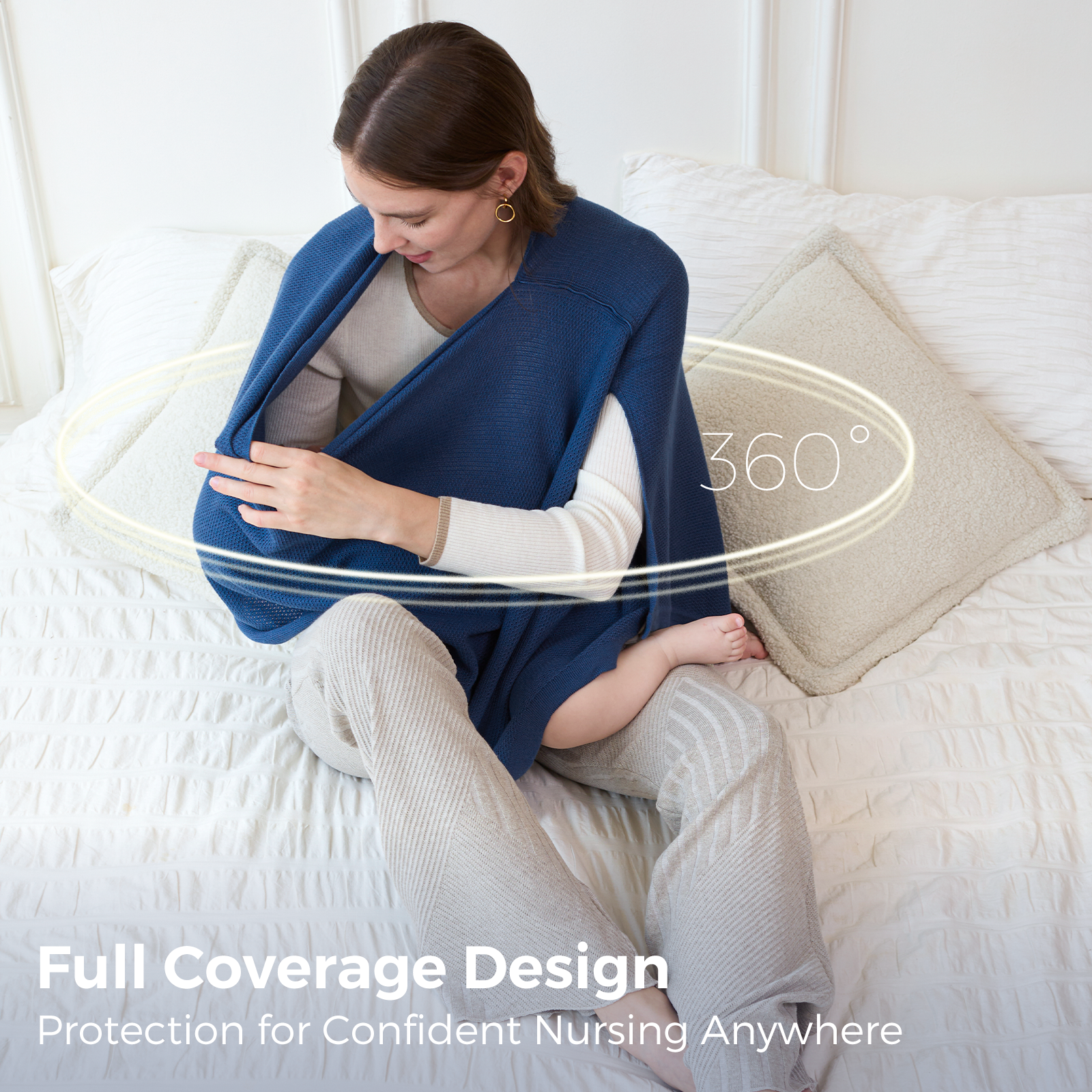 Momcozy Stilldecke - Weicher, atmungsaktiver, vielseitig einsetzbarer Poncho