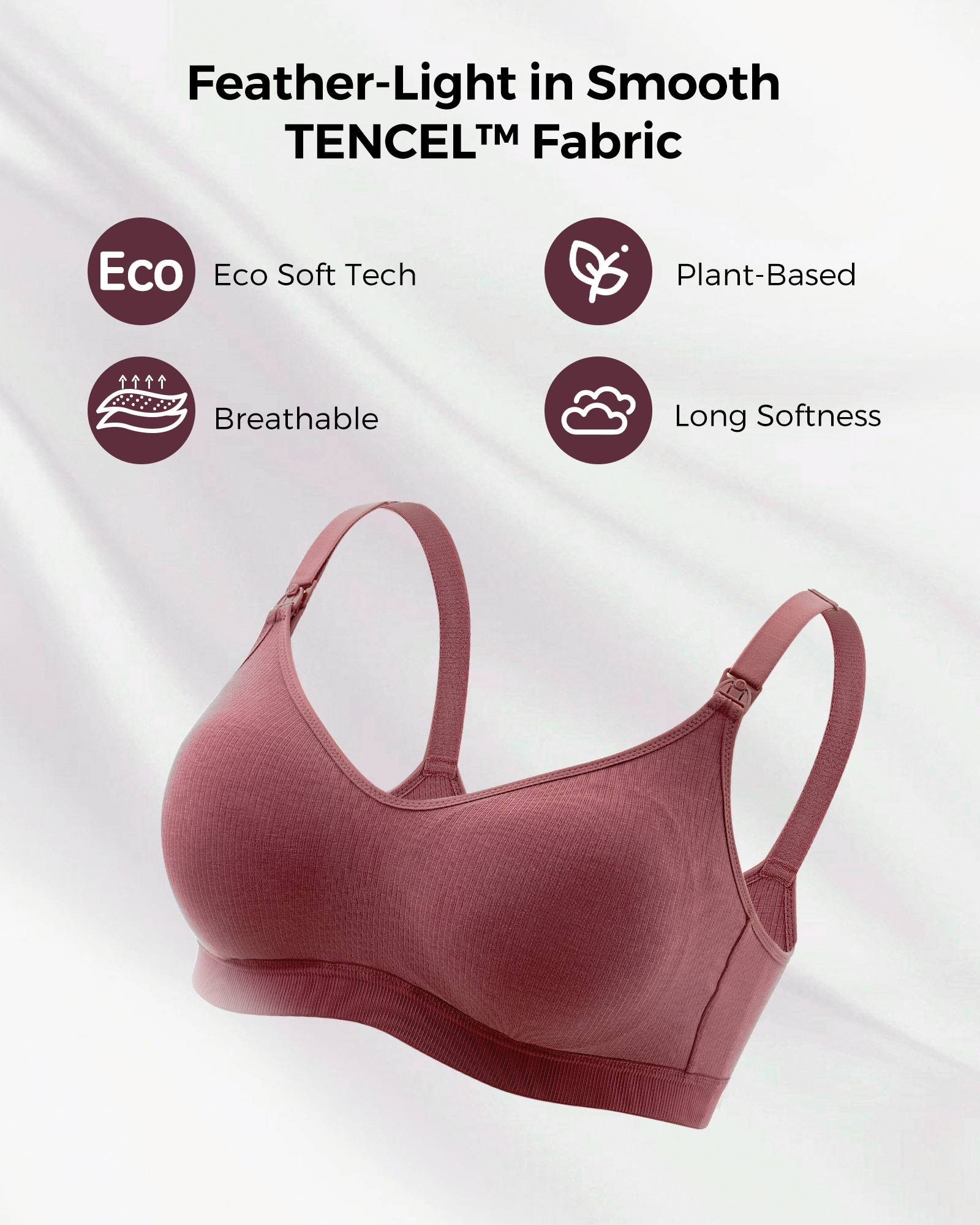 Momcozy Tencel™ Fabric Seamless Breast Pump Bra