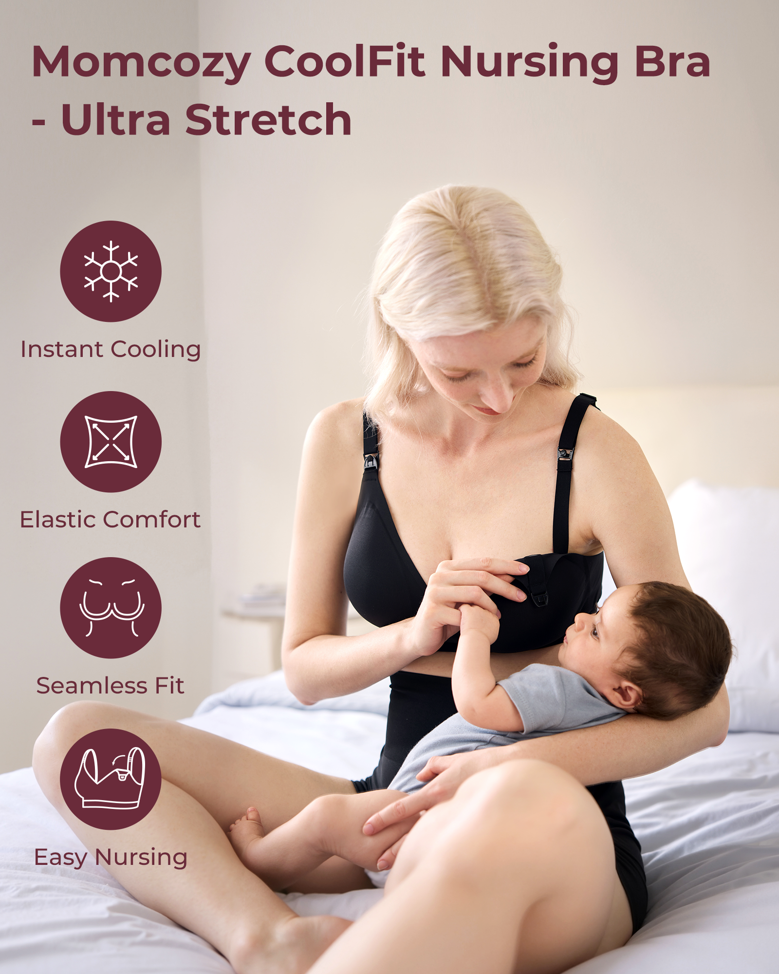 Momcozy CoolFit Nursing Bra—Ultra Stretch