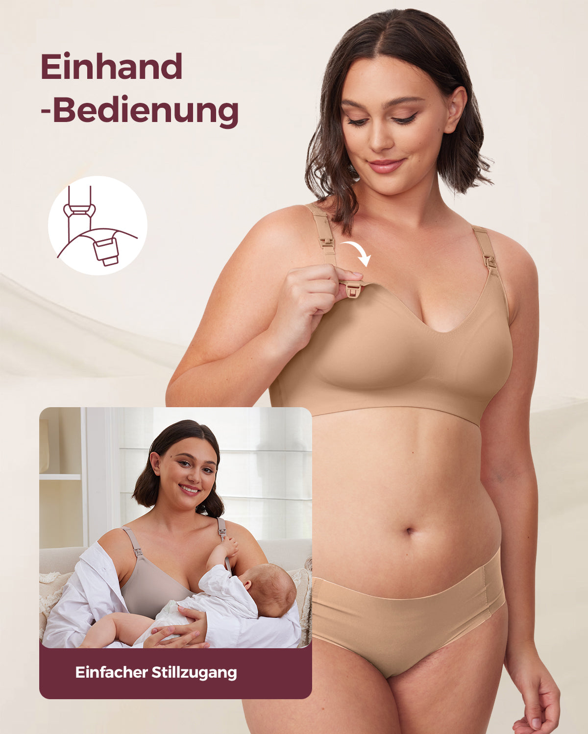 SMOOTH- Ultra weich & Omni Mutterschafts-BH zum Stillen-YN21