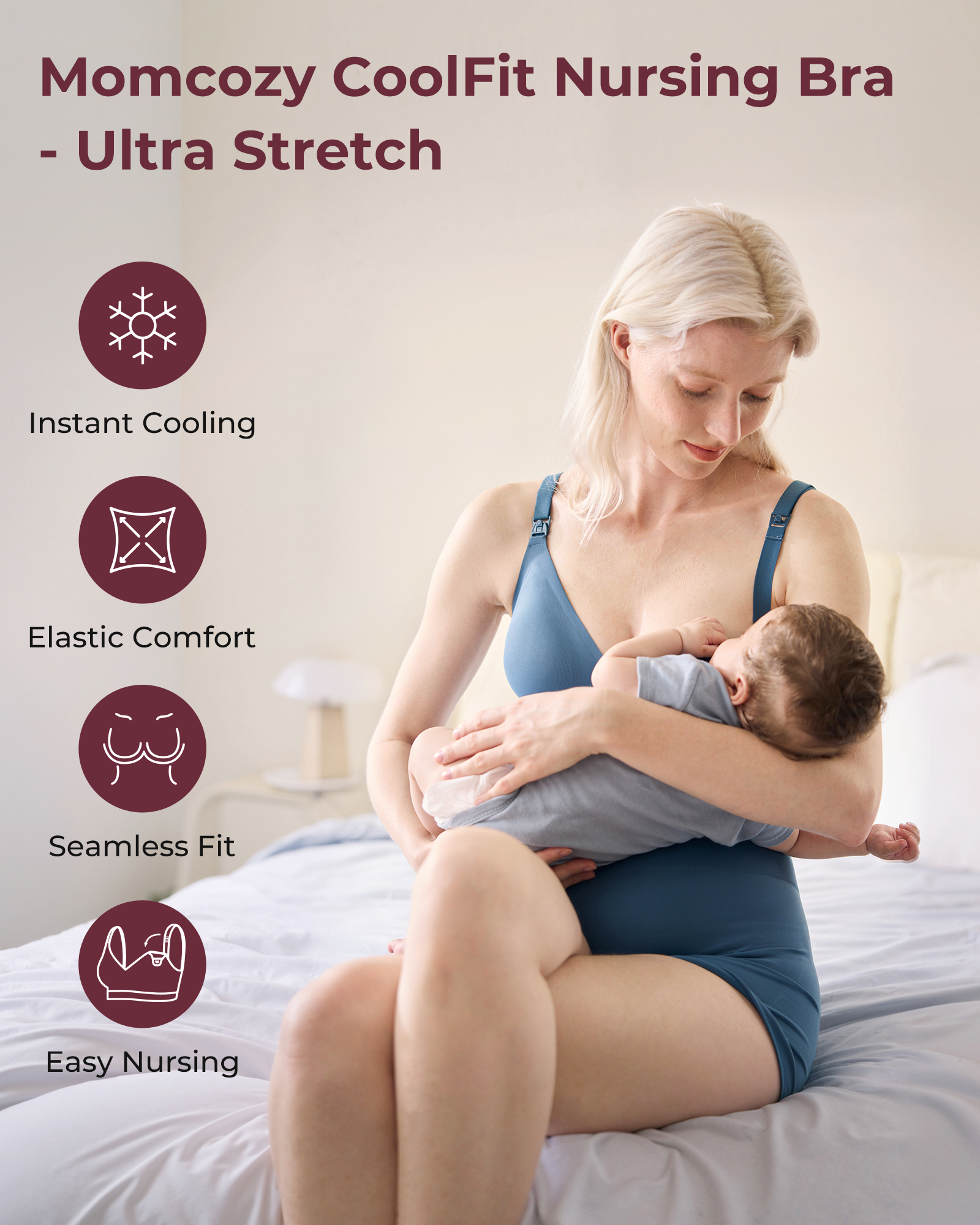 Momcozy CoolFit Nursing Bra—Ultra Stretch