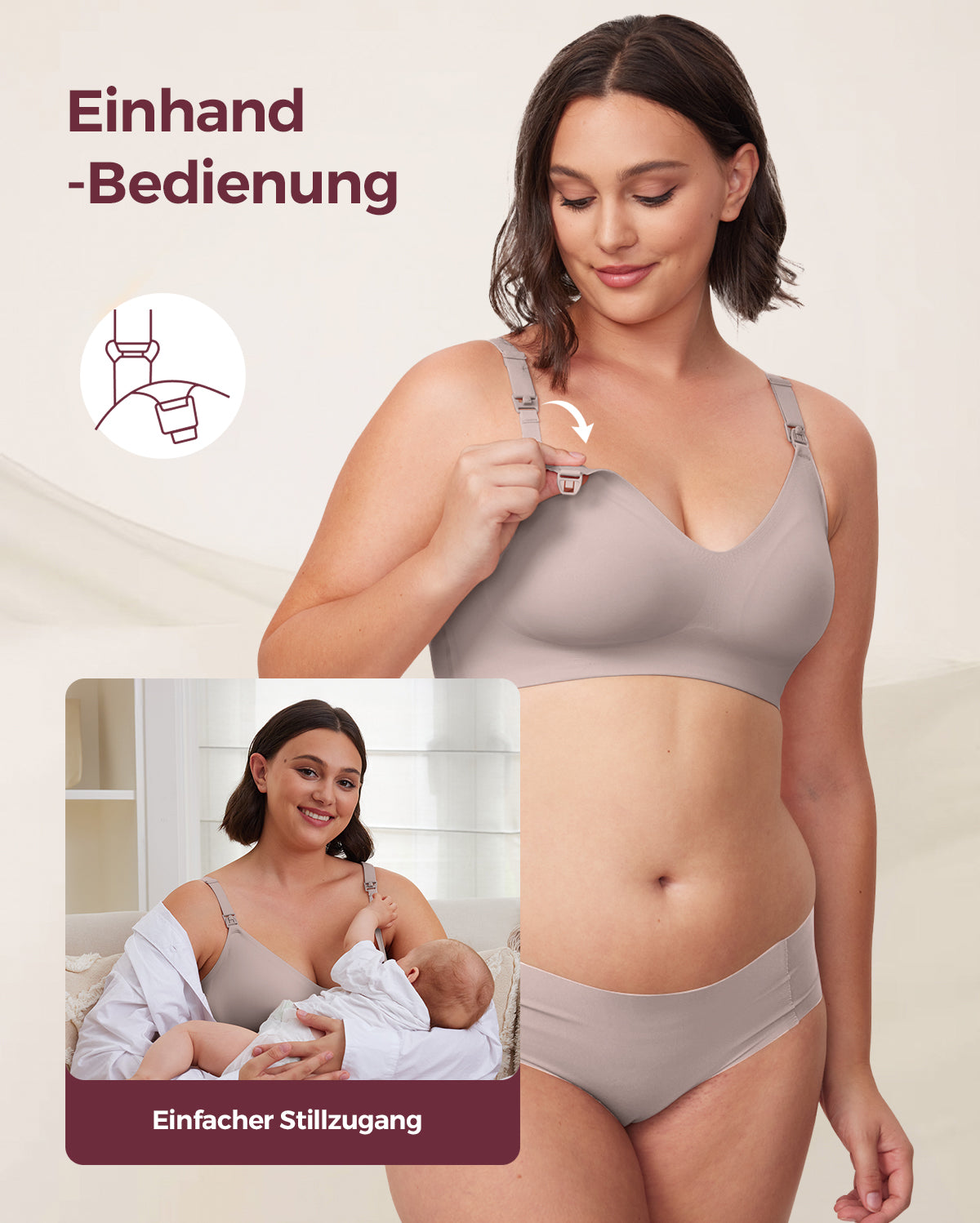 SMOOTH- Ultra weich & Omni Mutterschafts-BH zum Stillen-YN21