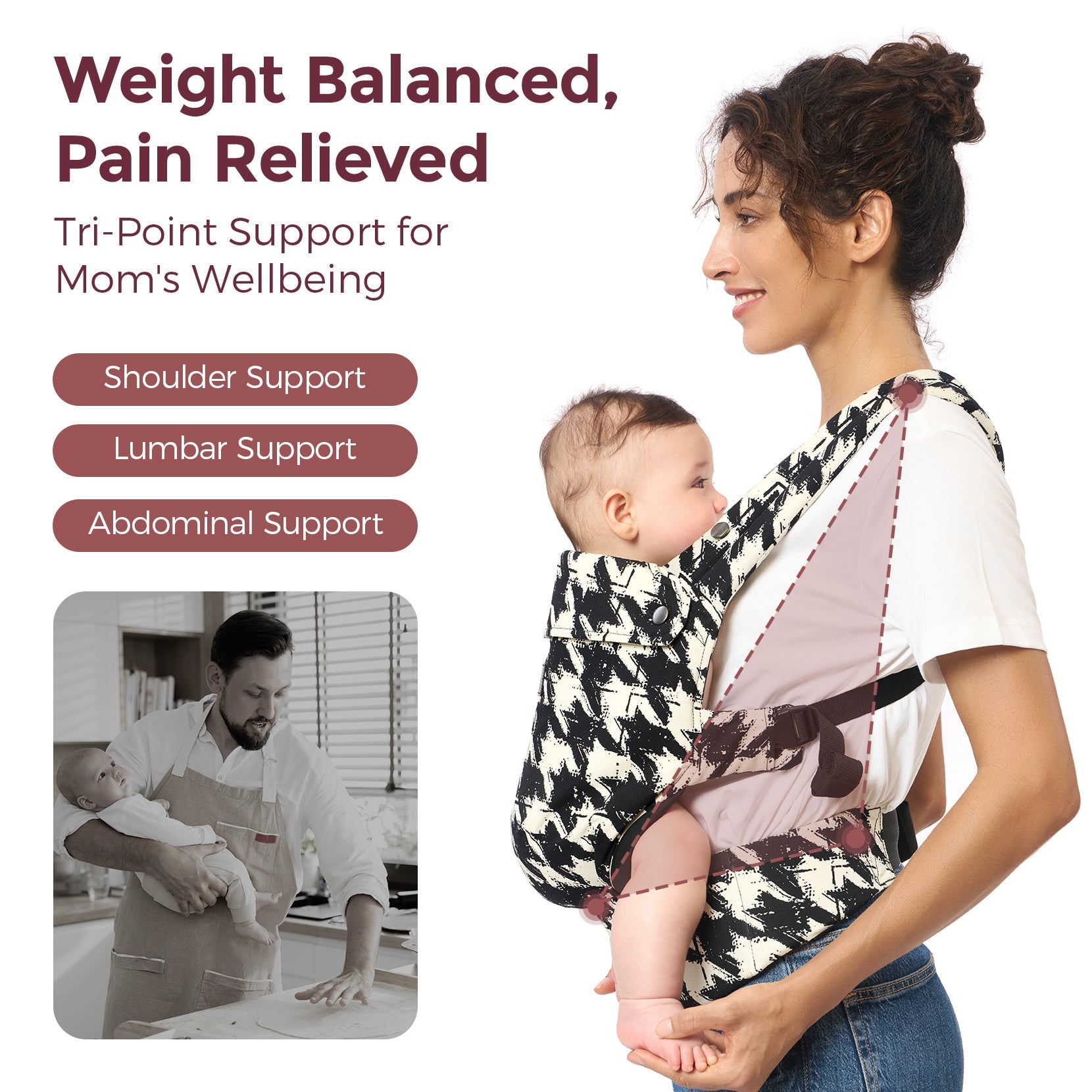 Momcozy PureHug Baby Carrier - Black