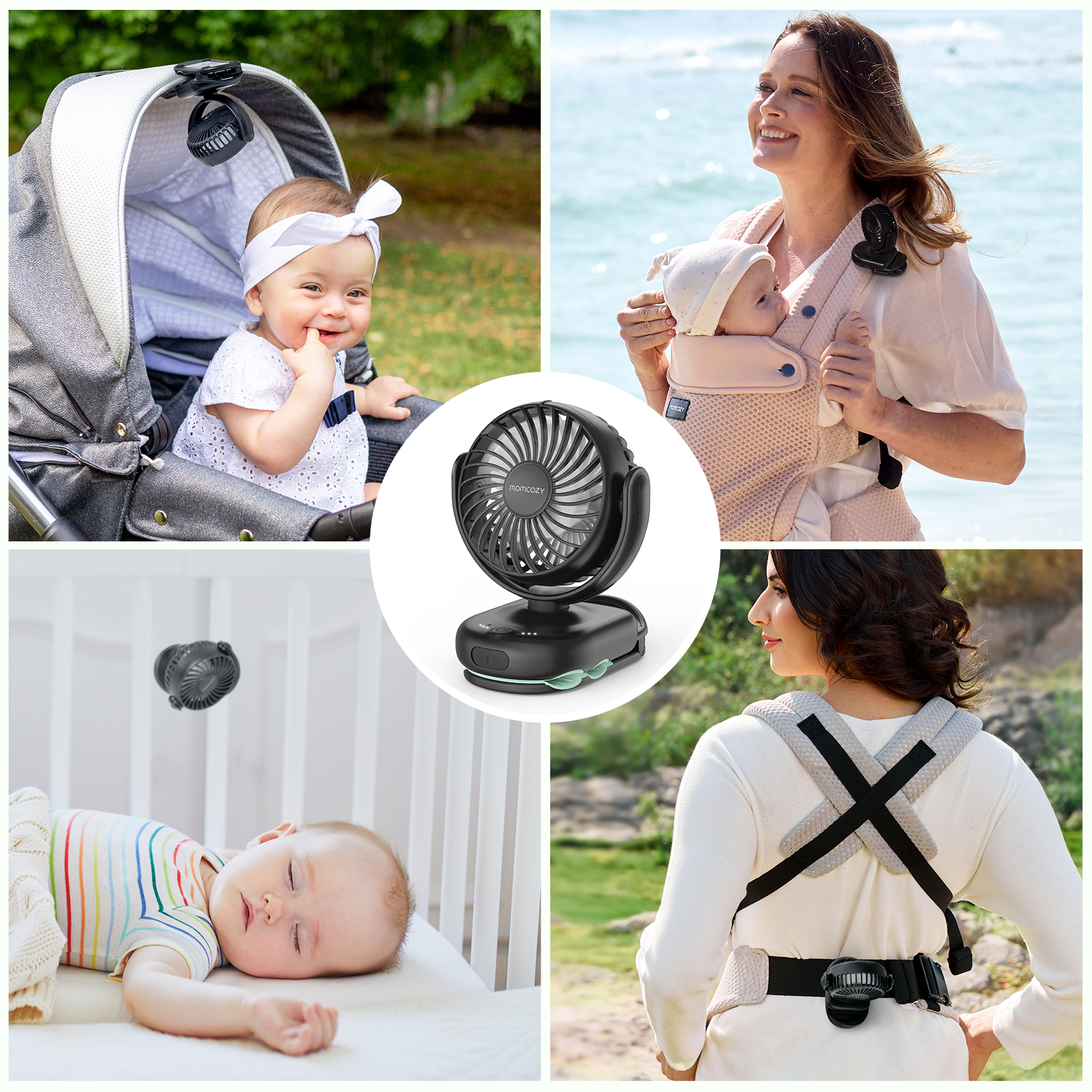 Momcozy Clip-On 4-Speed Stroller Fan