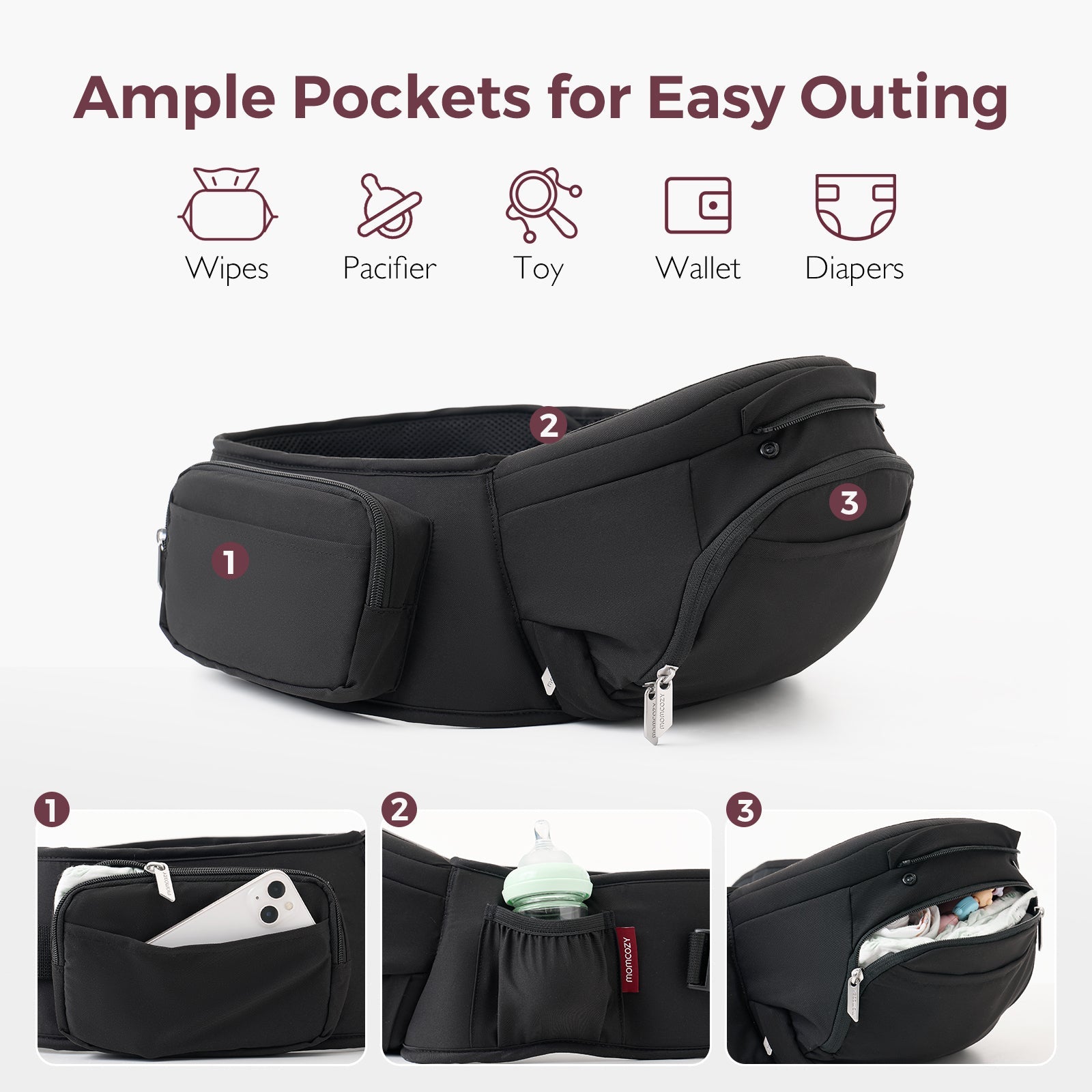 Momcozy Move2Fit Hip Seat Carrier