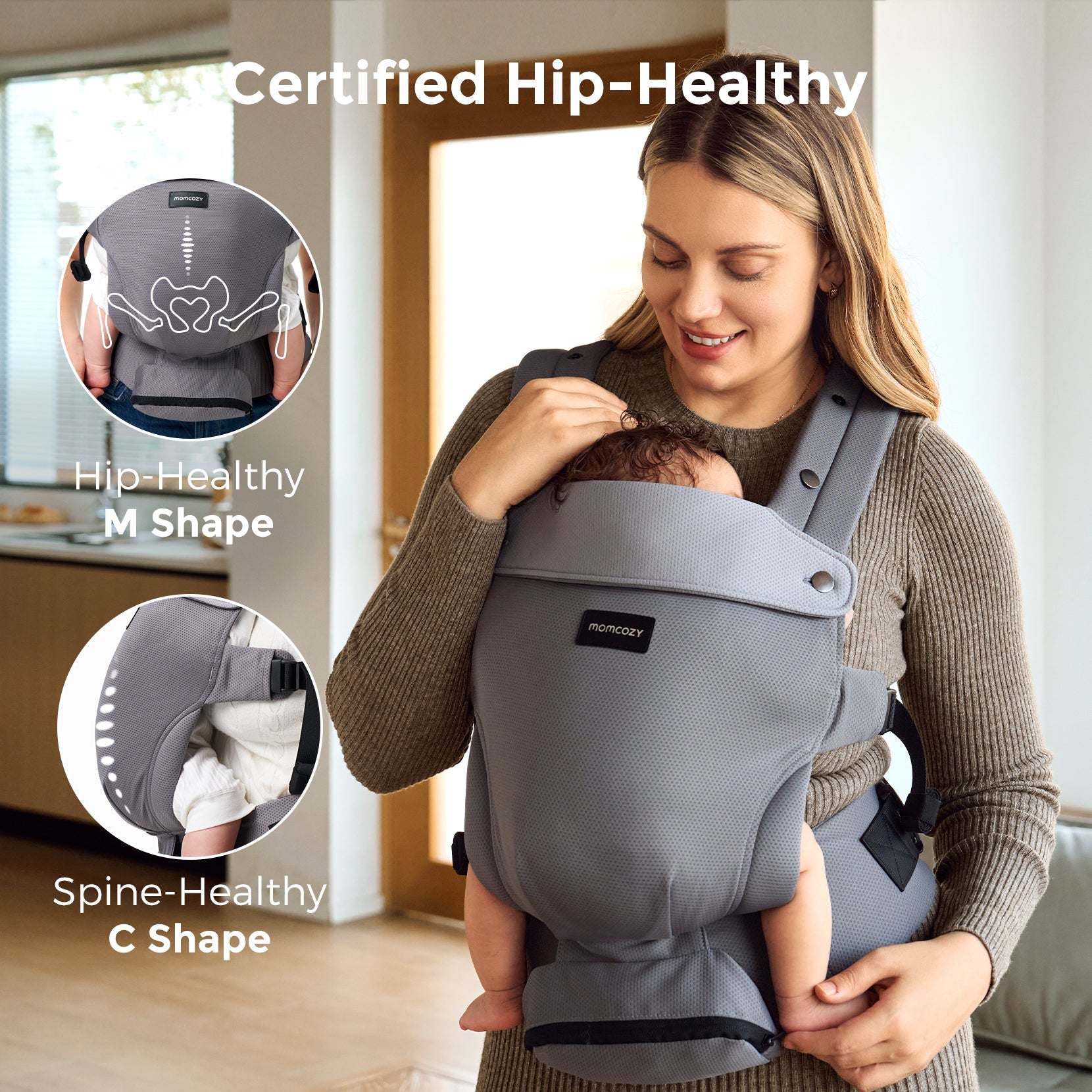 Momcozy WeeSnug Babytrage für Neugeborene