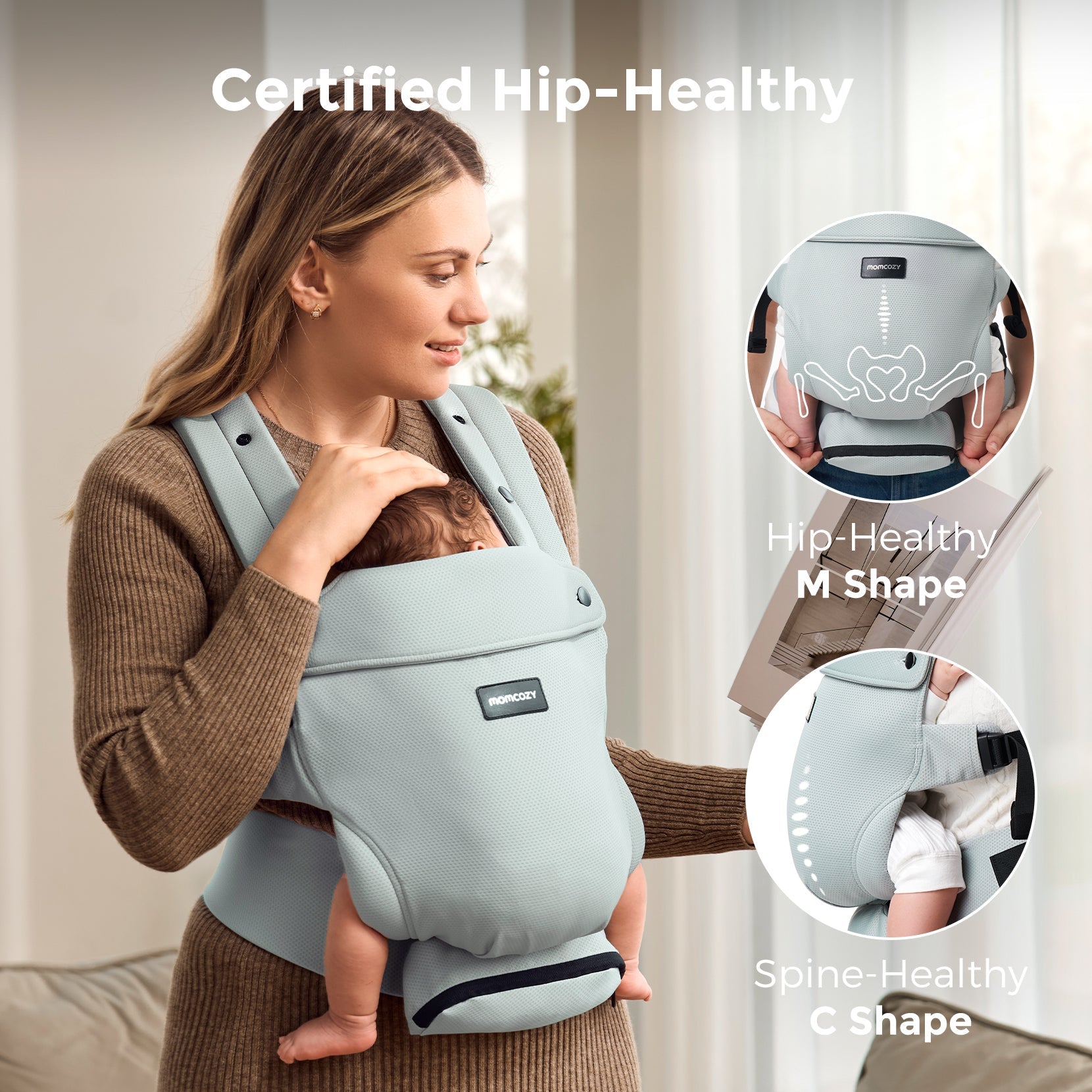 Momcozy WeeSnug Babytrage für Neugeborene