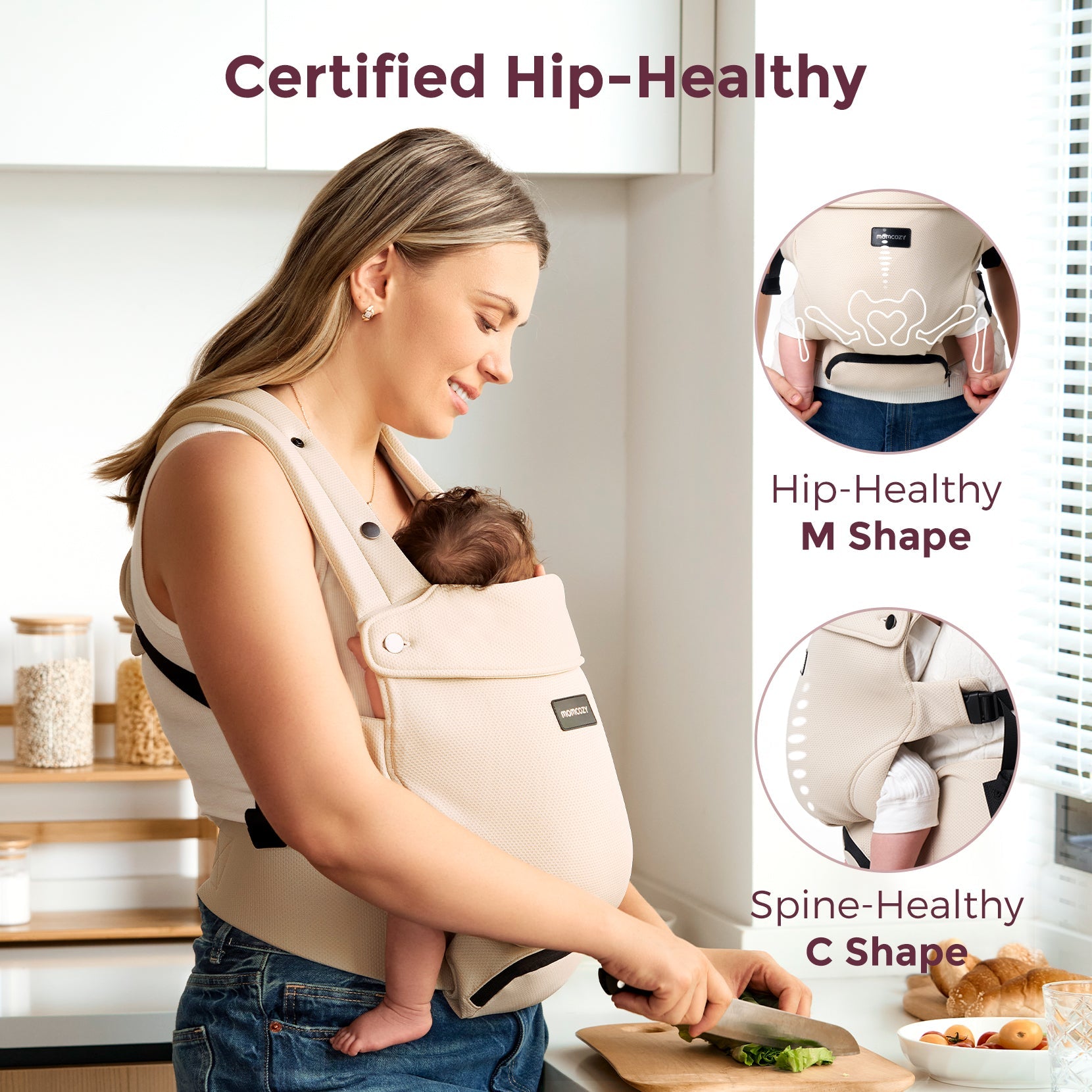 Momcozy WeeSnug Babytrage für Neugeborene