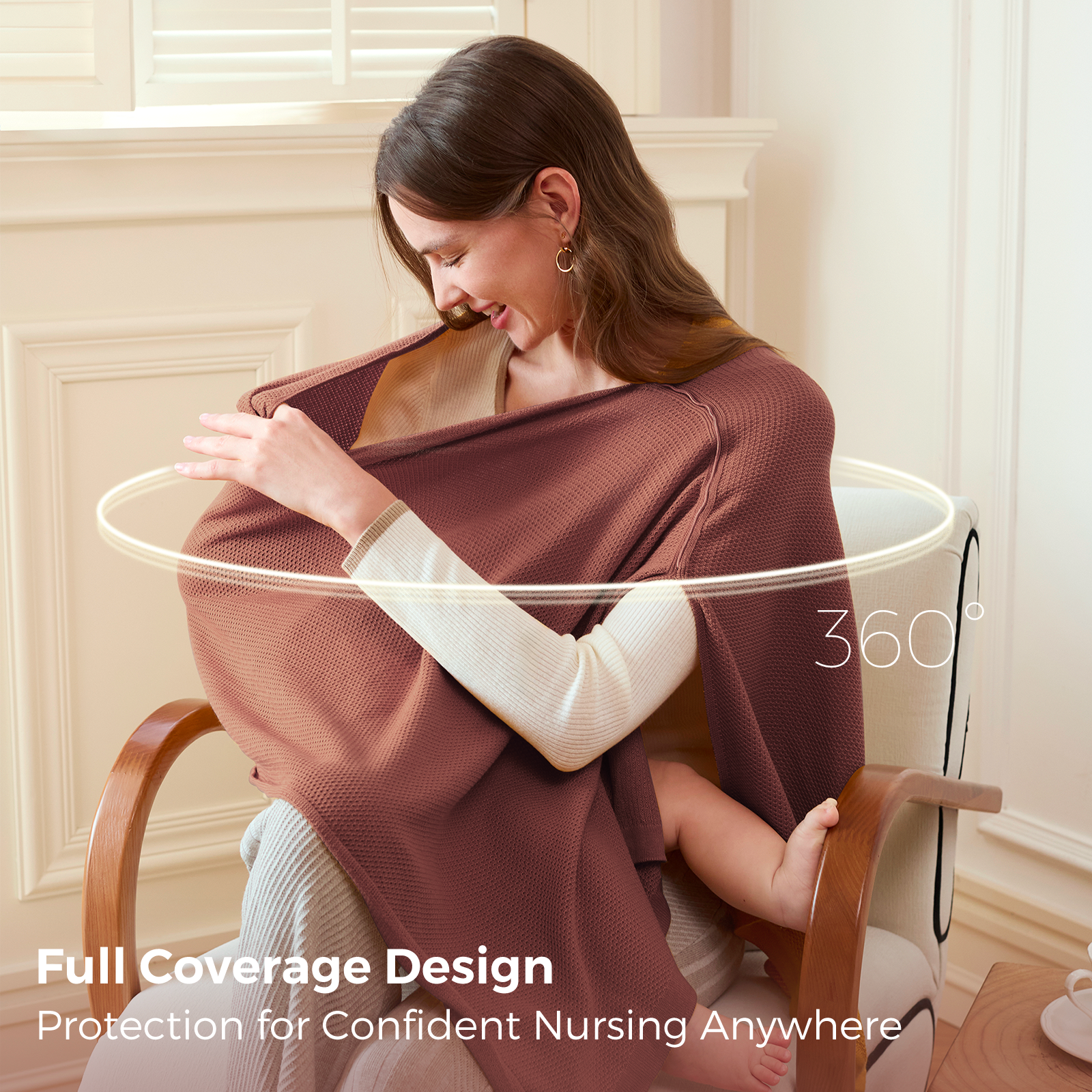 Momcozy Stilldecke - Weicher, atmungsaktiver, vielseitig einsetzbarer Poncho