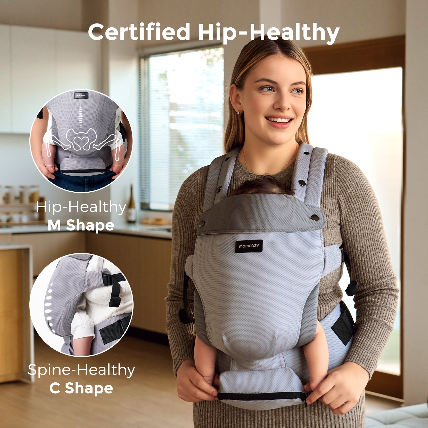 Momcozy WeeSnug Babytrage für Neugeborene