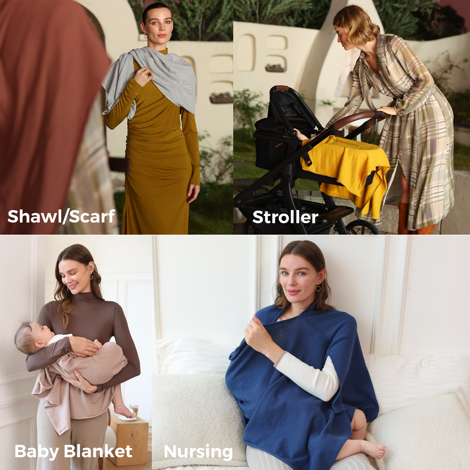 Momcozy Stilldecke - Weicher, atmungsaktiver, vielseitig einsetzbarer Poncho