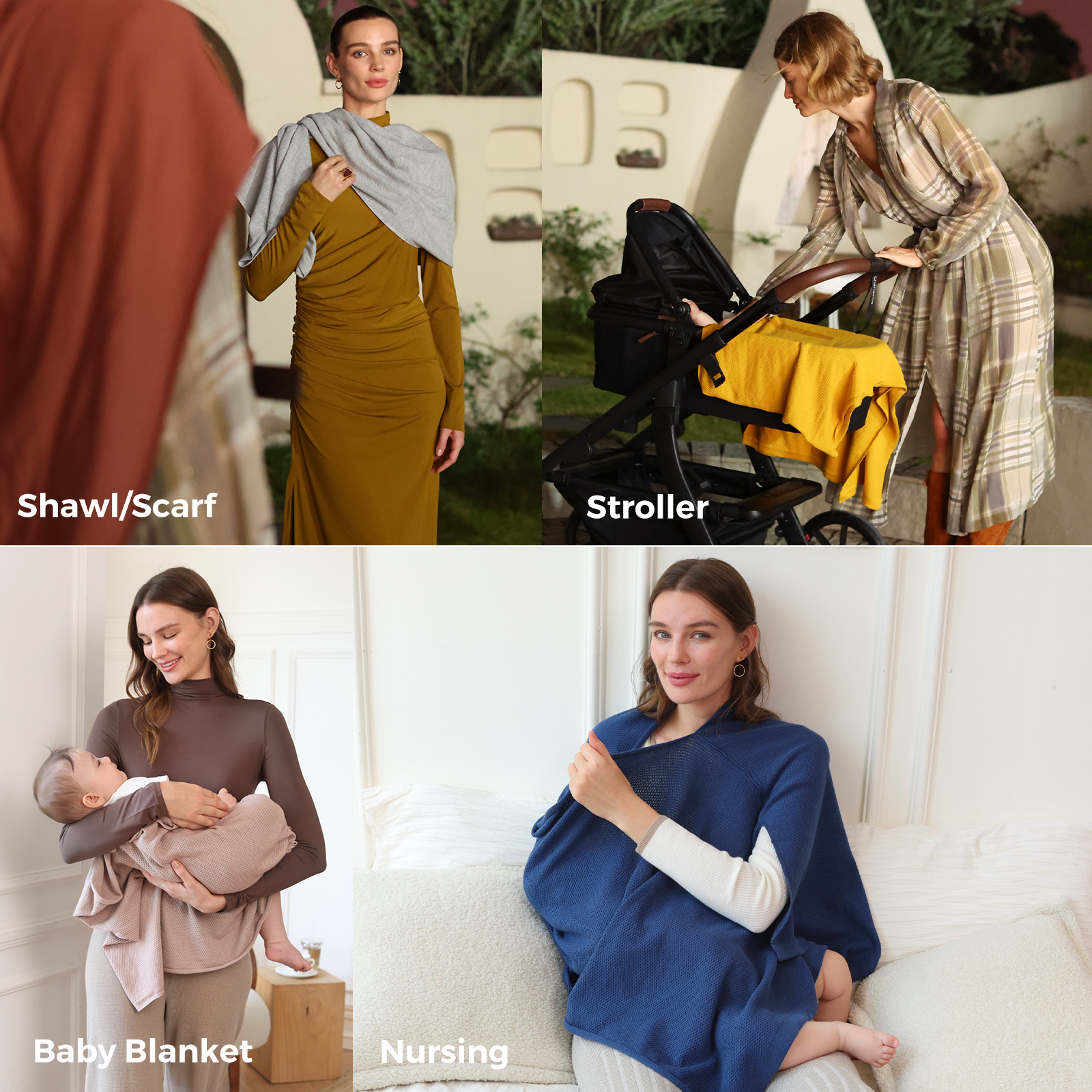 Momcozy Stilldecke - Weicher, atmungsaktiver, vielseitig einsetzbarer Poncho