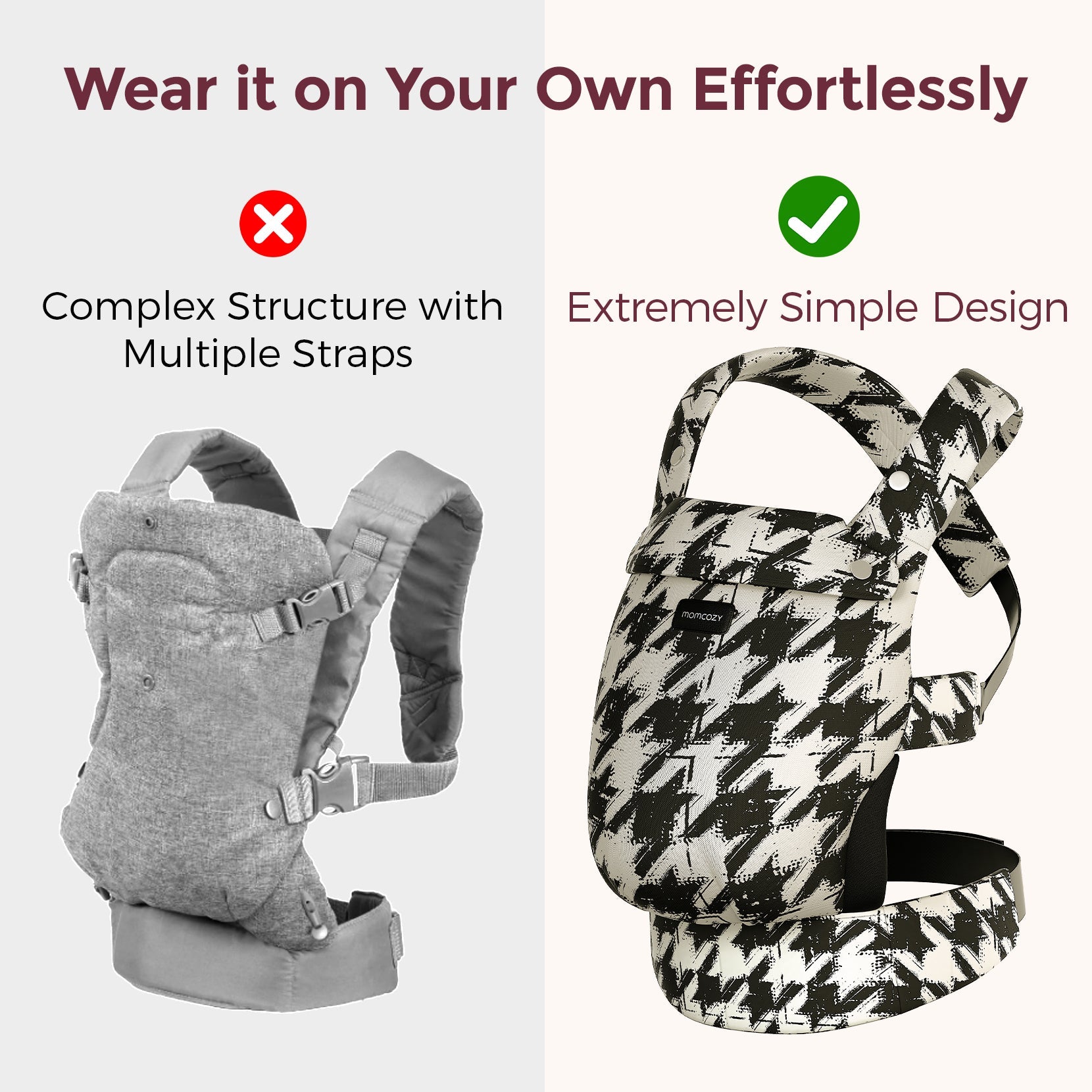 Momcozy PureHug Baby Carrier - Black