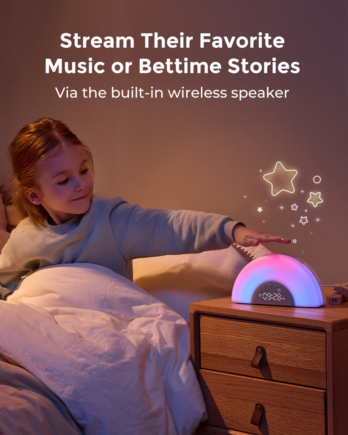 DreamSync™ Intelligente Baby Sound Maschine - Regenbogenlicht & App-Steuerung