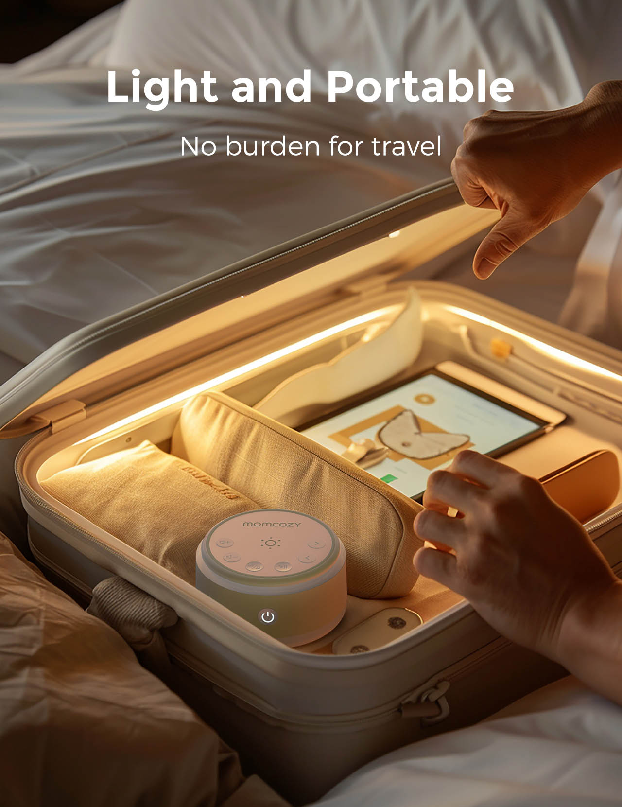 Momcozy Baby Sound Machine - Long Battery Life （Warm Light）