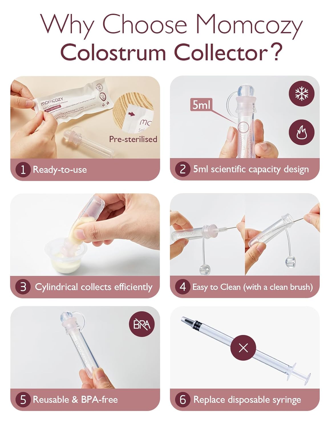 Momcozy Kolostrum-Wiederauffangbecher für Muttermilch